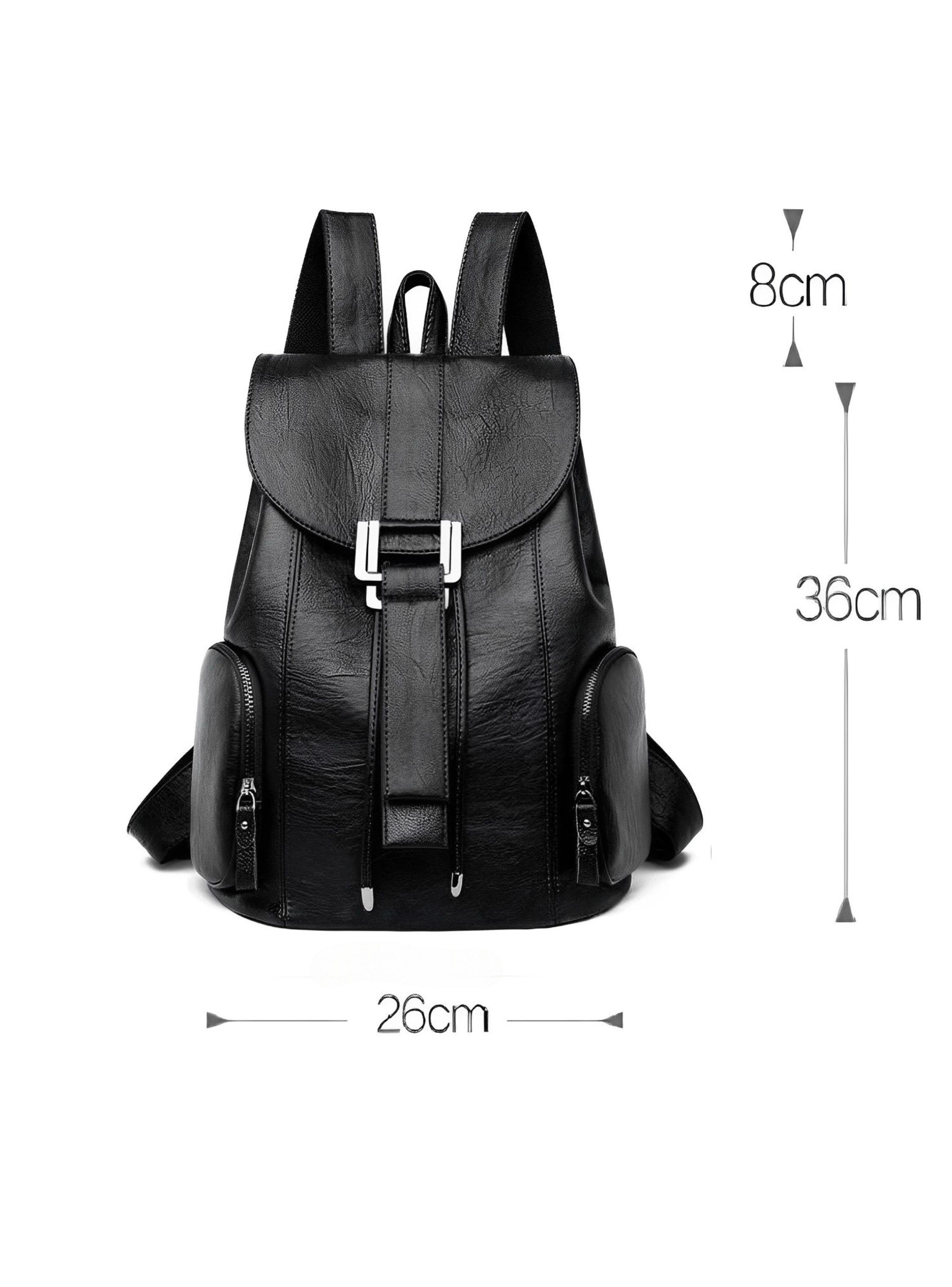 Mochila Cuero PU Grande, Elegante y de Gran Calidad-3
