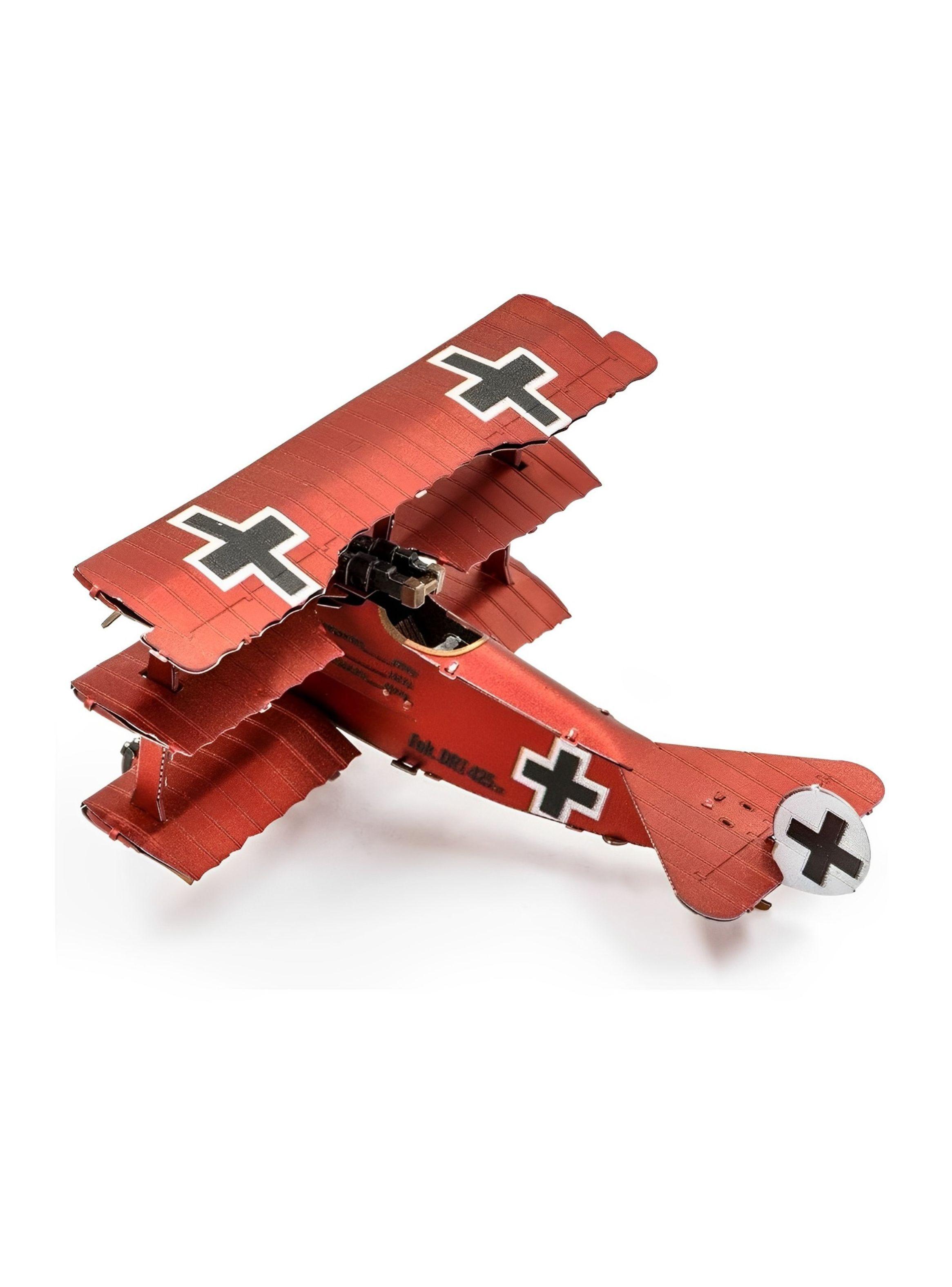 Puzzle 3D de Metal - Triplano del Barón Rojo-2
