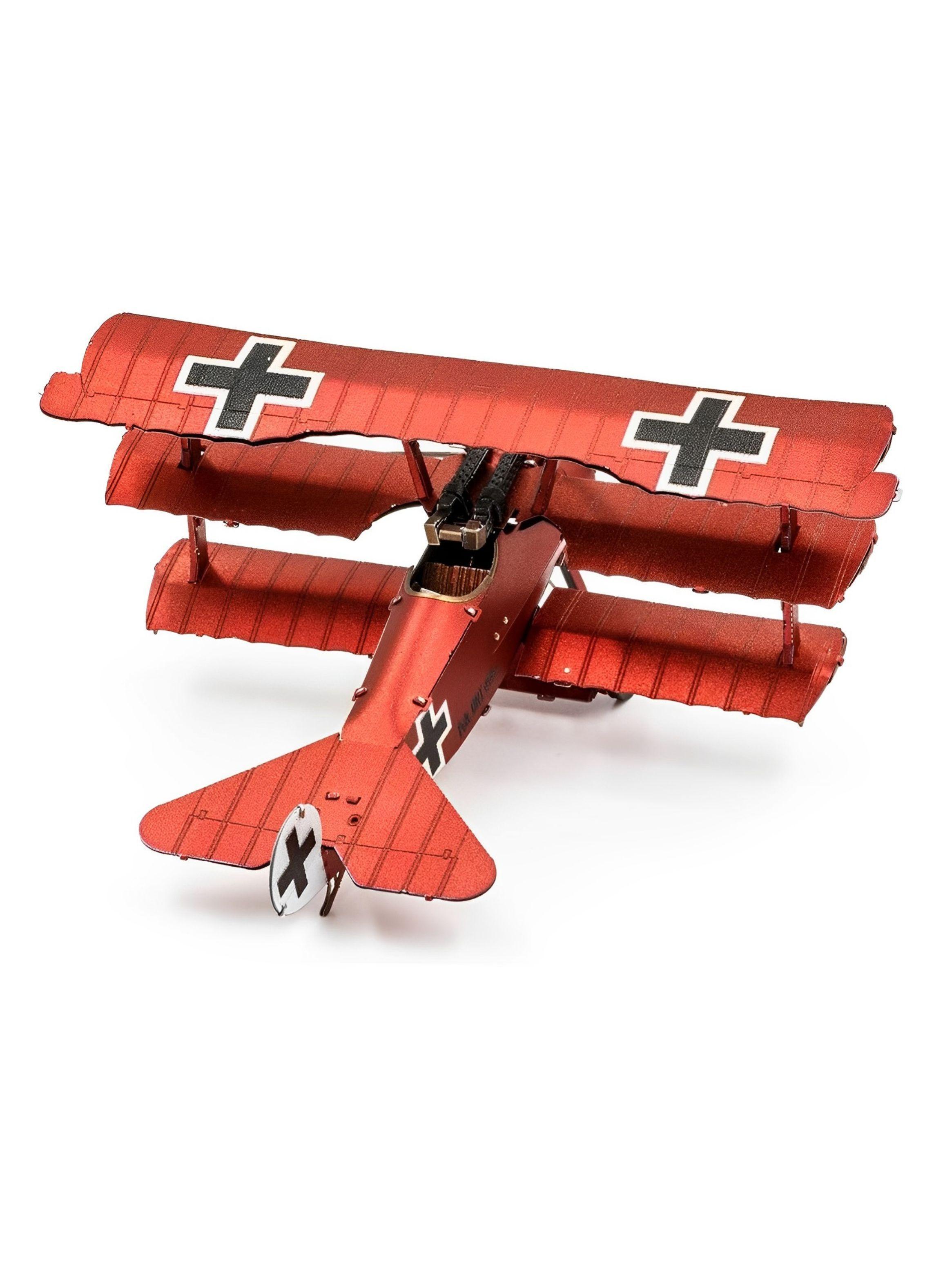 Puzzle 3D de Metal - Triplano del Barón Rojo-3