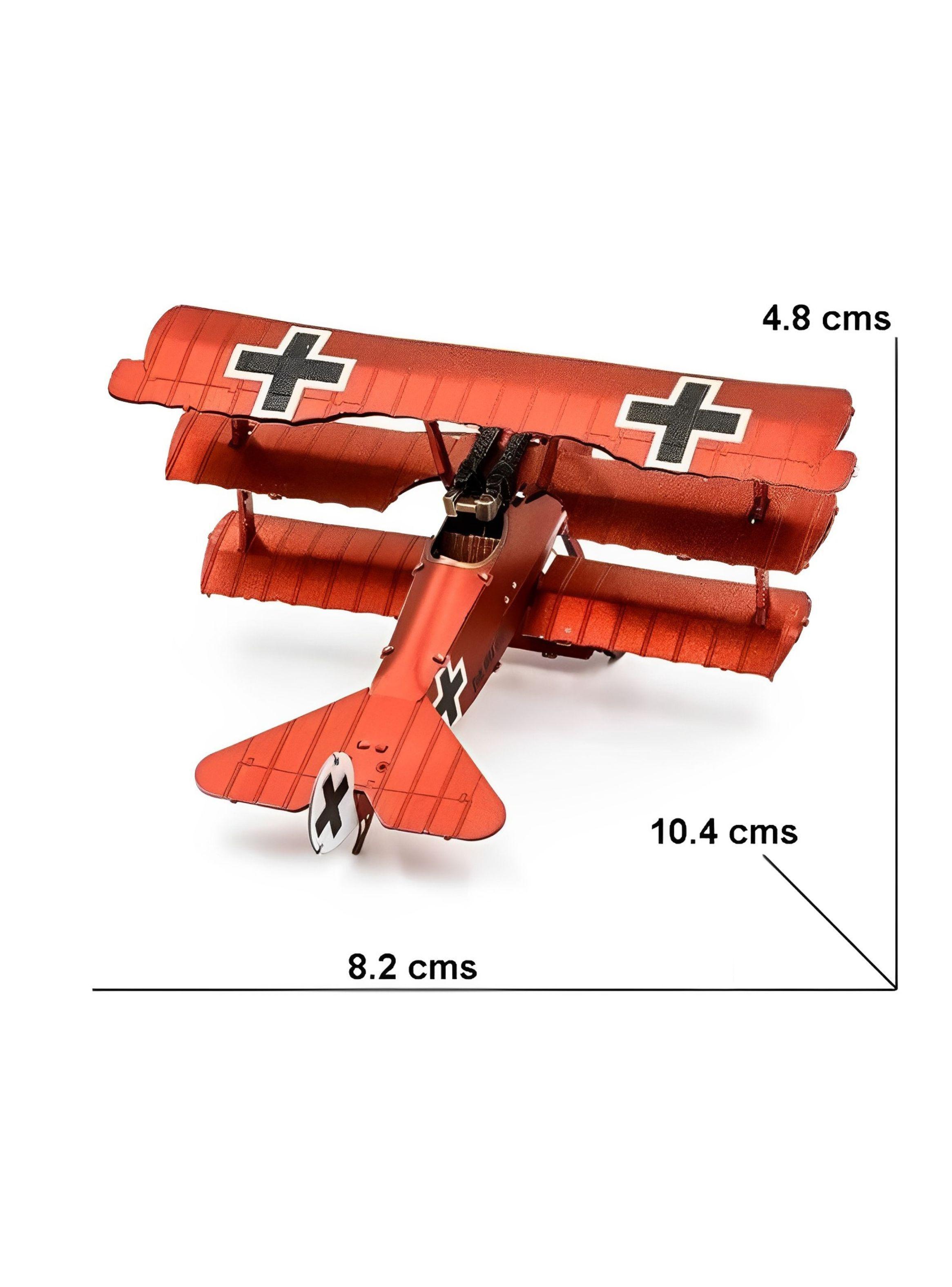 Puzzle 3D de Metal - Triplano del Barón Rojo-4