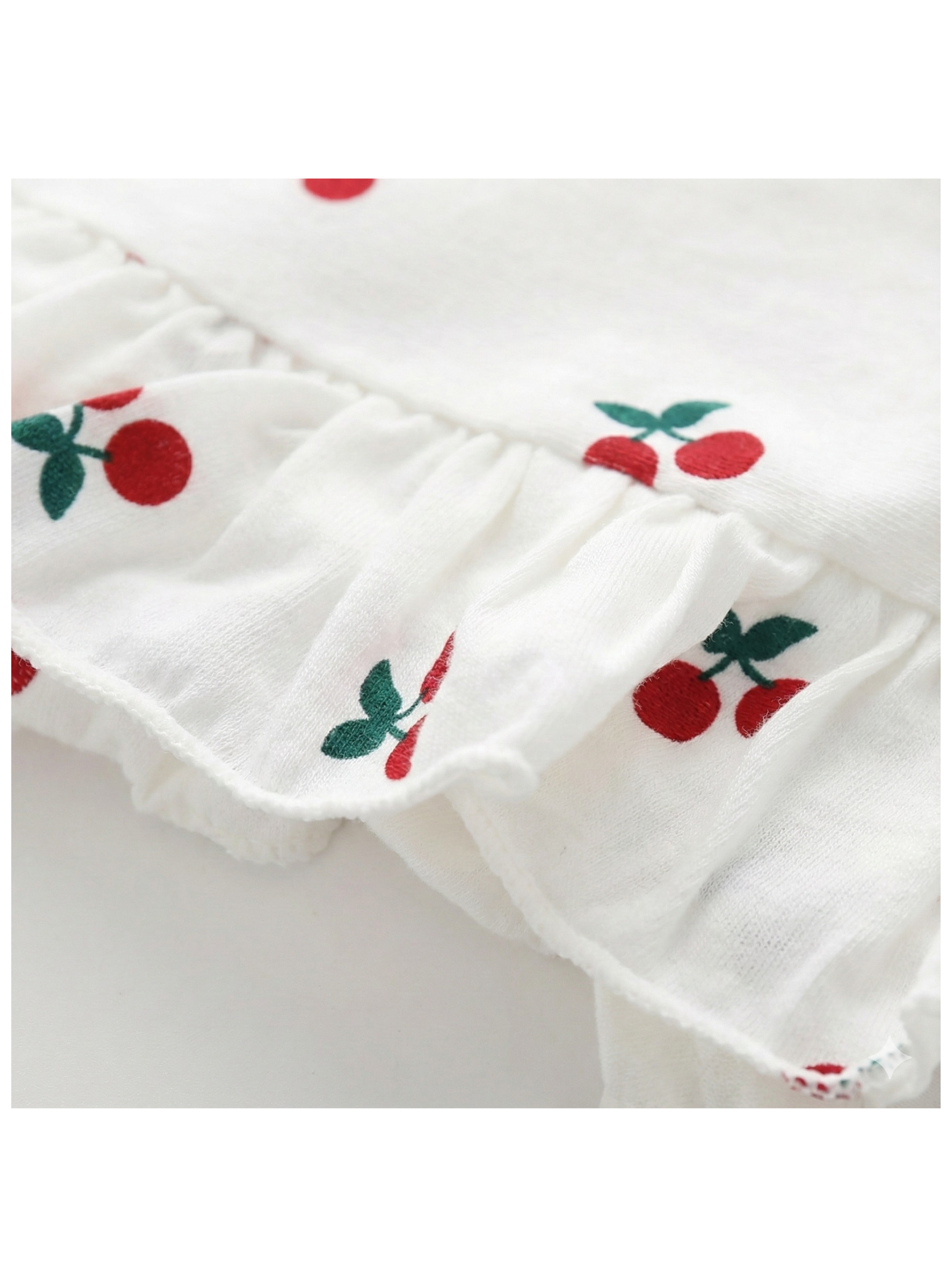 BODY RANITA BEBE NIÑA PEQUEÑA LUZ CEREZAS ALGODON-2