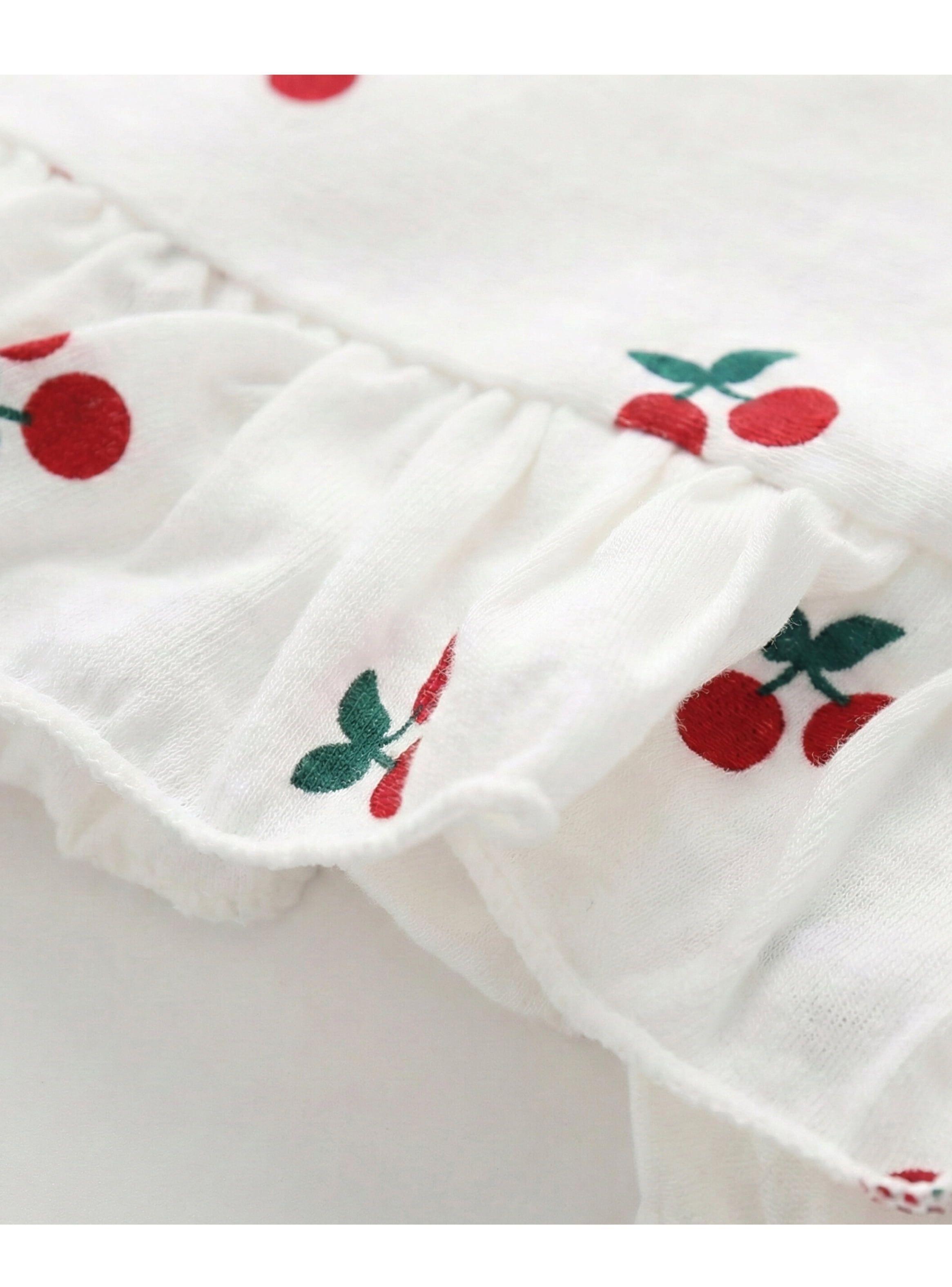 BODY RANITA BEBE NIÑA PEQUEÑA LUZ CEREZAS ALGODON-2