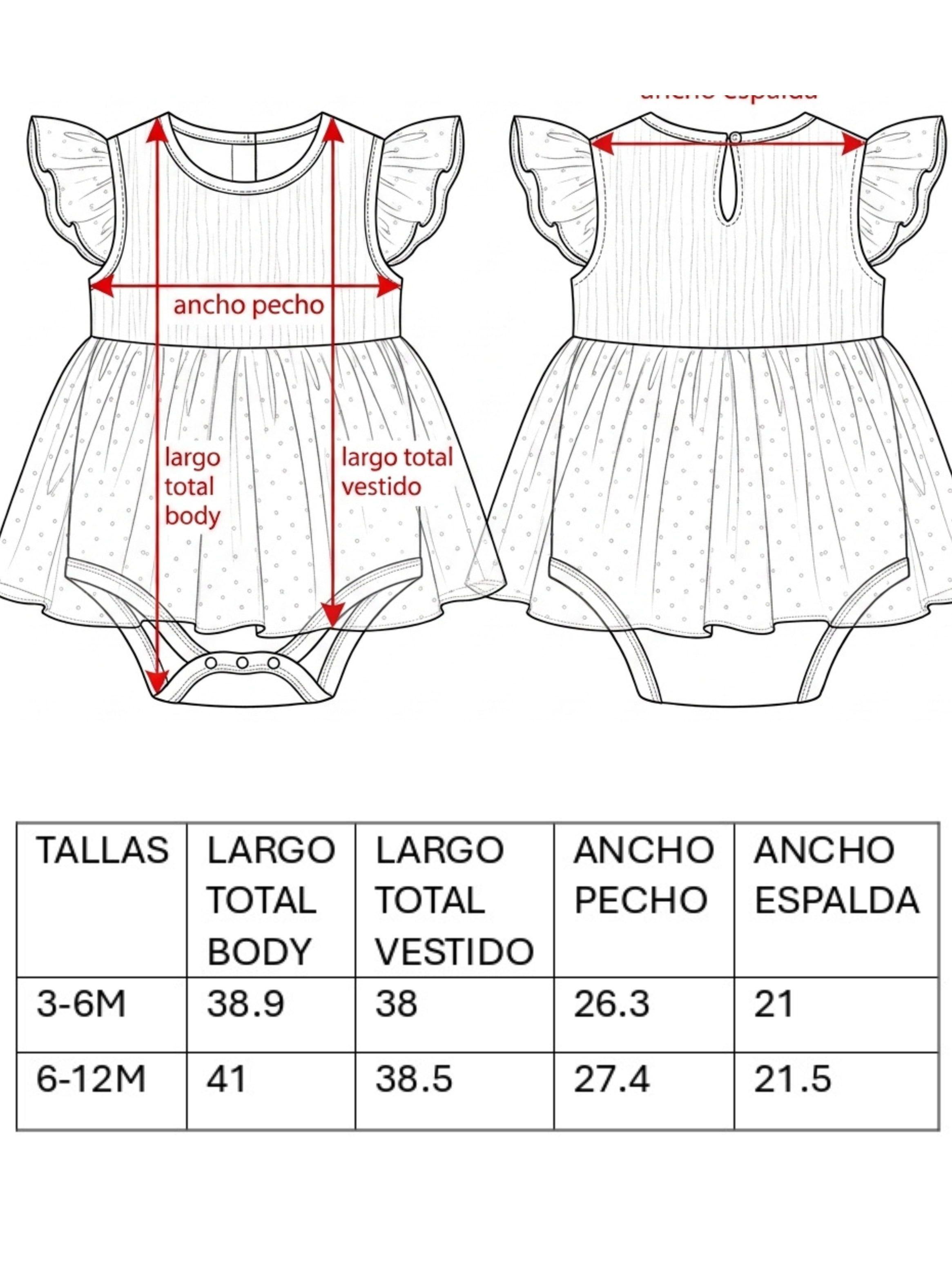 Conjunto Vestido Body Bebé Niña Pequeña Luz Tutú Algodón Bautizo Cumpleaños + Cintillo-4