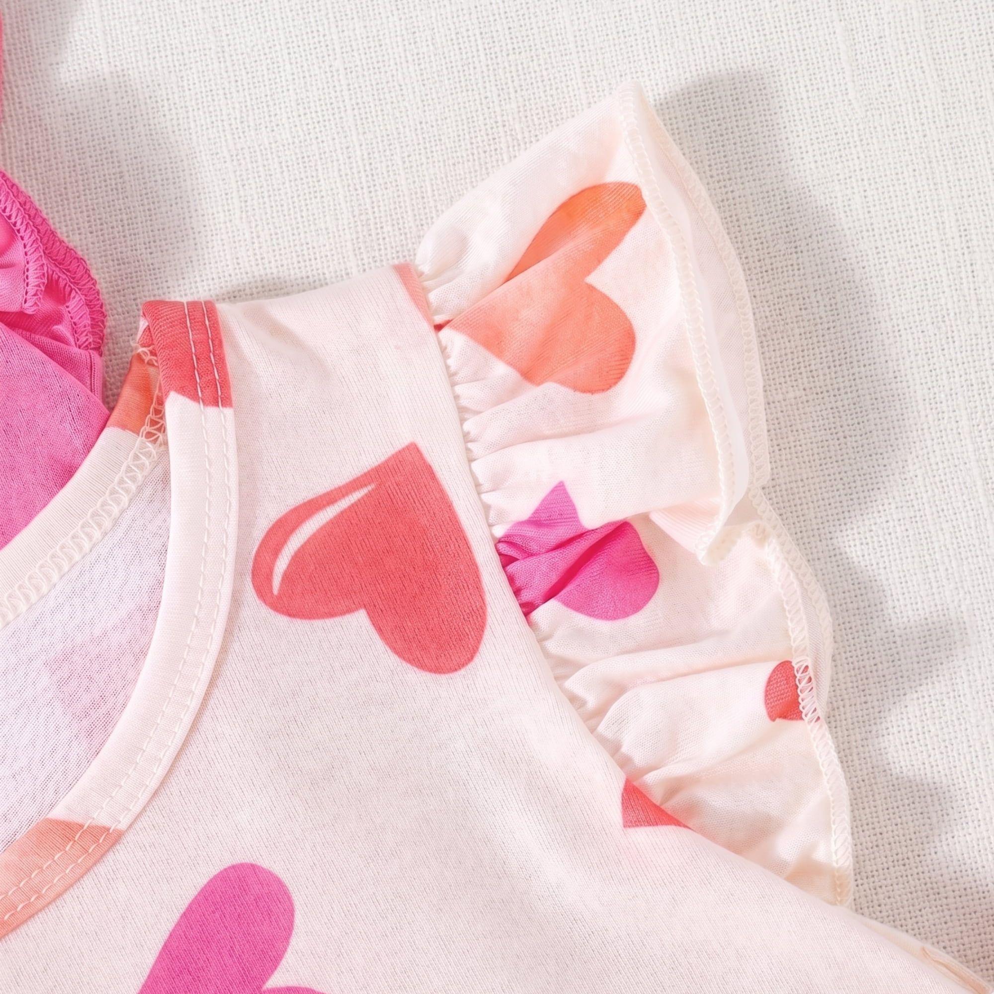 Pack 3 Poleras Niña Pequeña Luz Vuelos y Corazones - Estilo Coquette (Talla 2 a 3 Años)-4