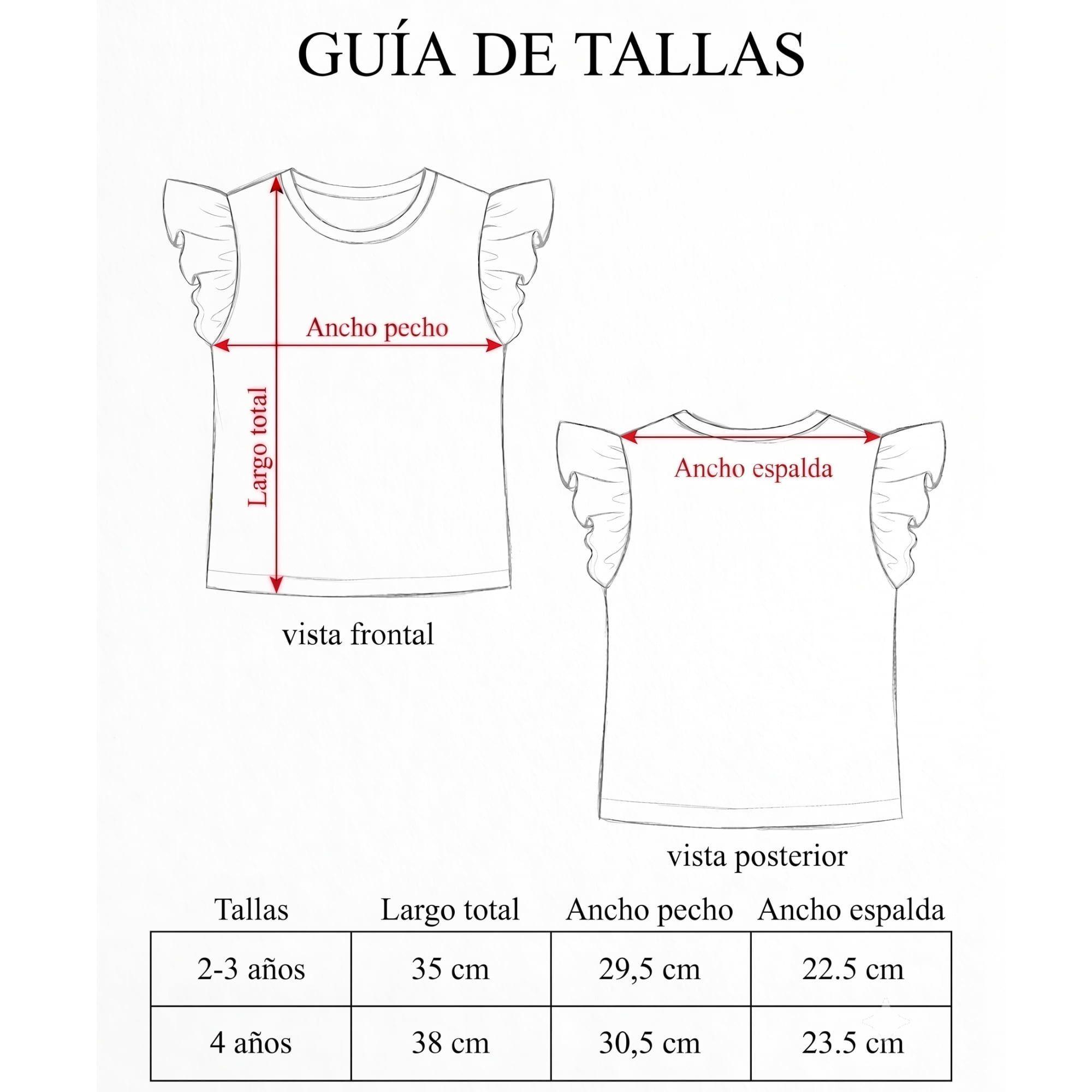 Pack 3 Poleras Niña Pequeña Luz Vuelos y Corazones - Estilo Coquette (Talla 2 a 3 Años)-6