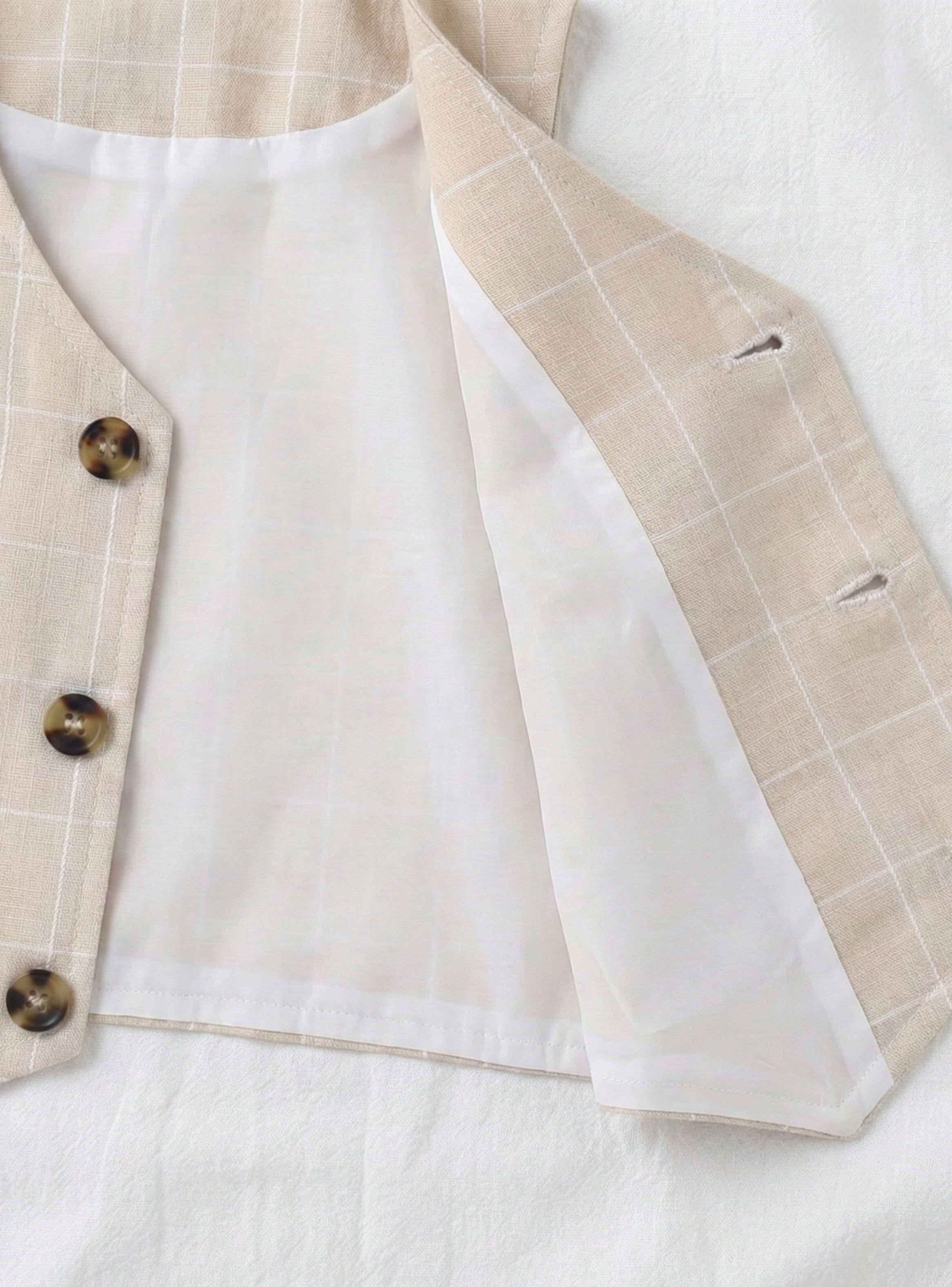 TERNO BEBE NIÑO PEQUEÑA LUZ TRAJE FORMAL EN CELESTE, GRIS Y BEIGE-5