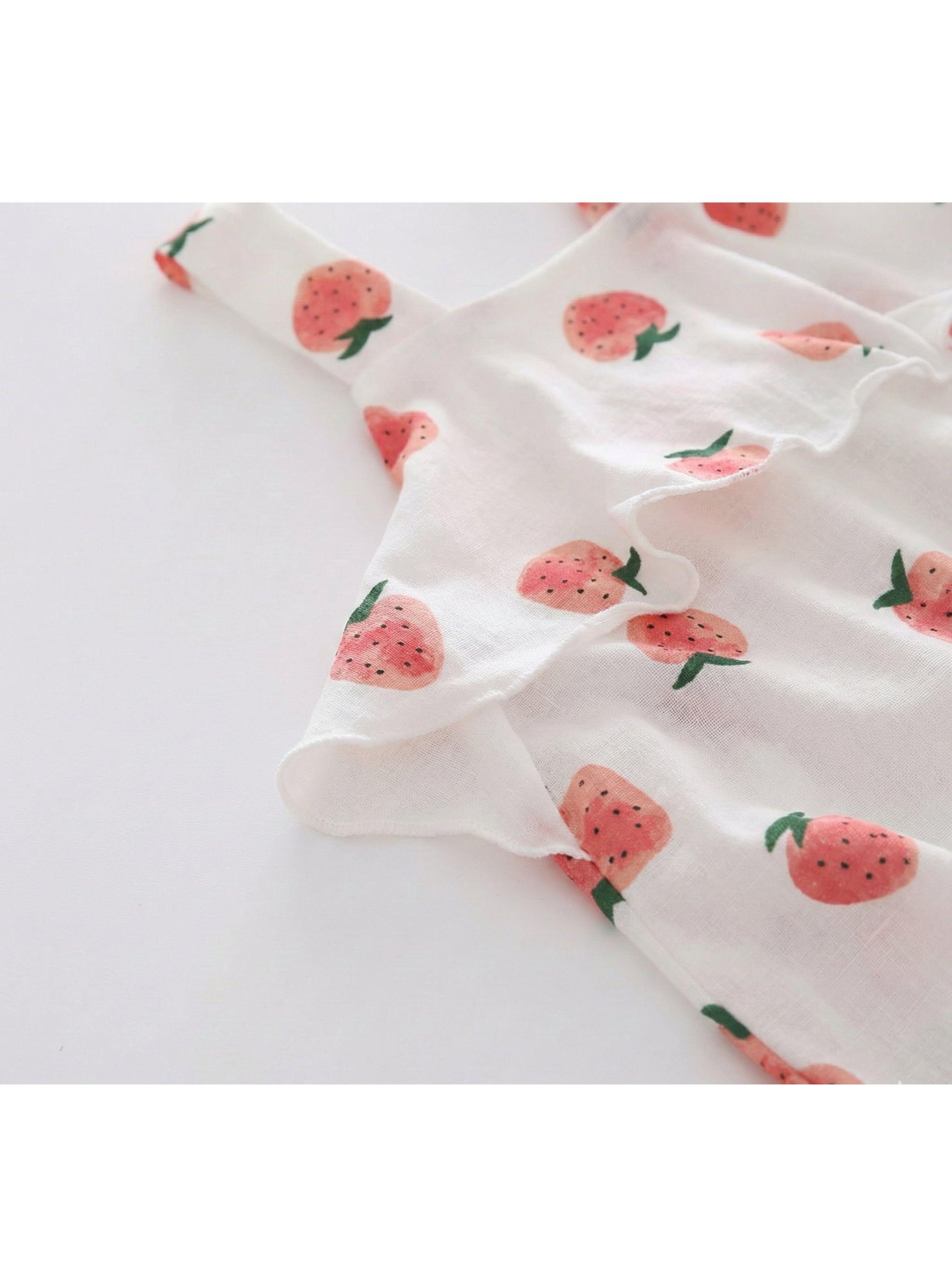 BODY BEBE NIÑA PEQUEÑA LUZ ALGODON FRUTILLAS-2