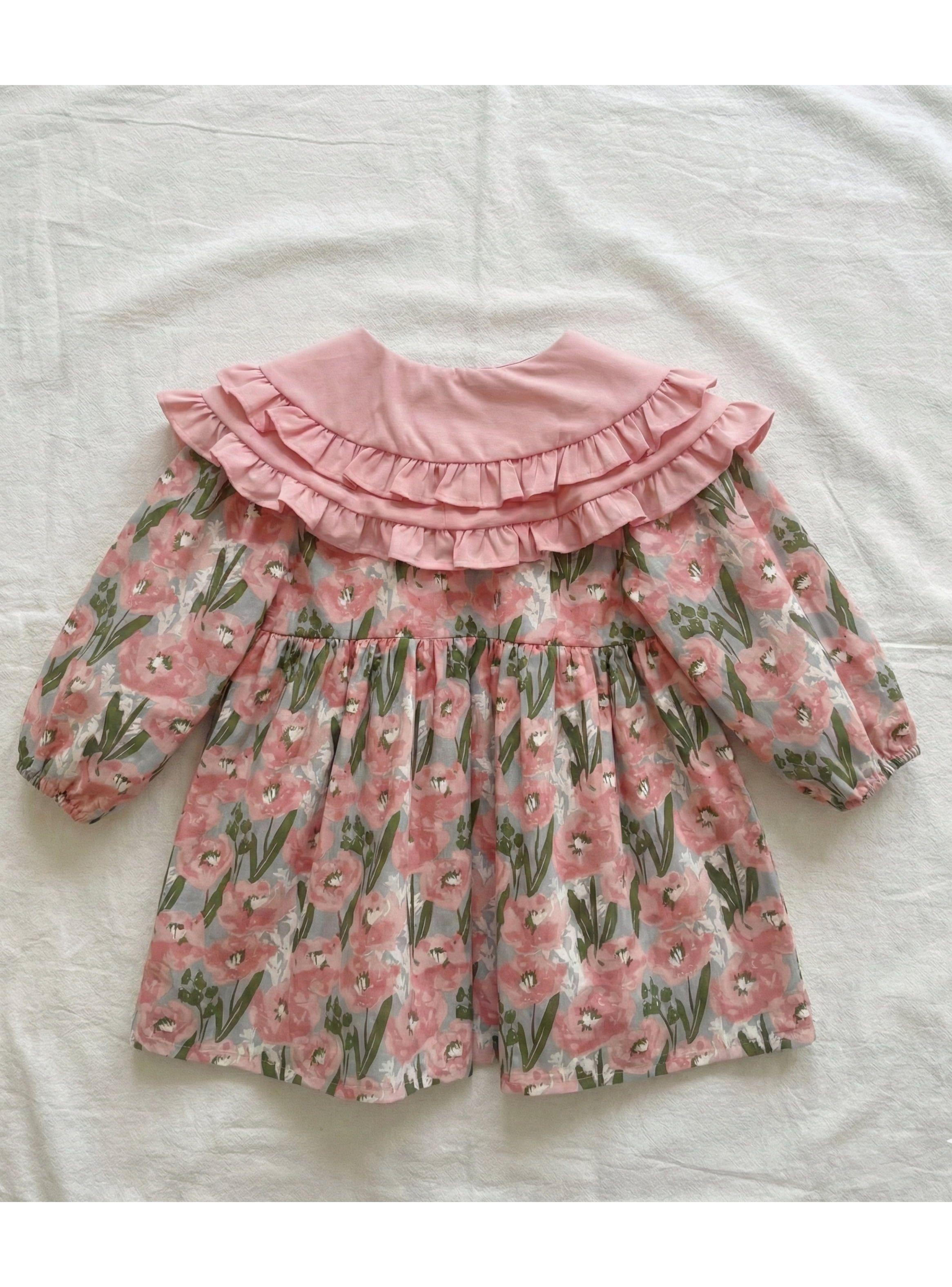 VESTIDO BEBE NIÑA PEQUEÑA LUZ FLOREADO-3