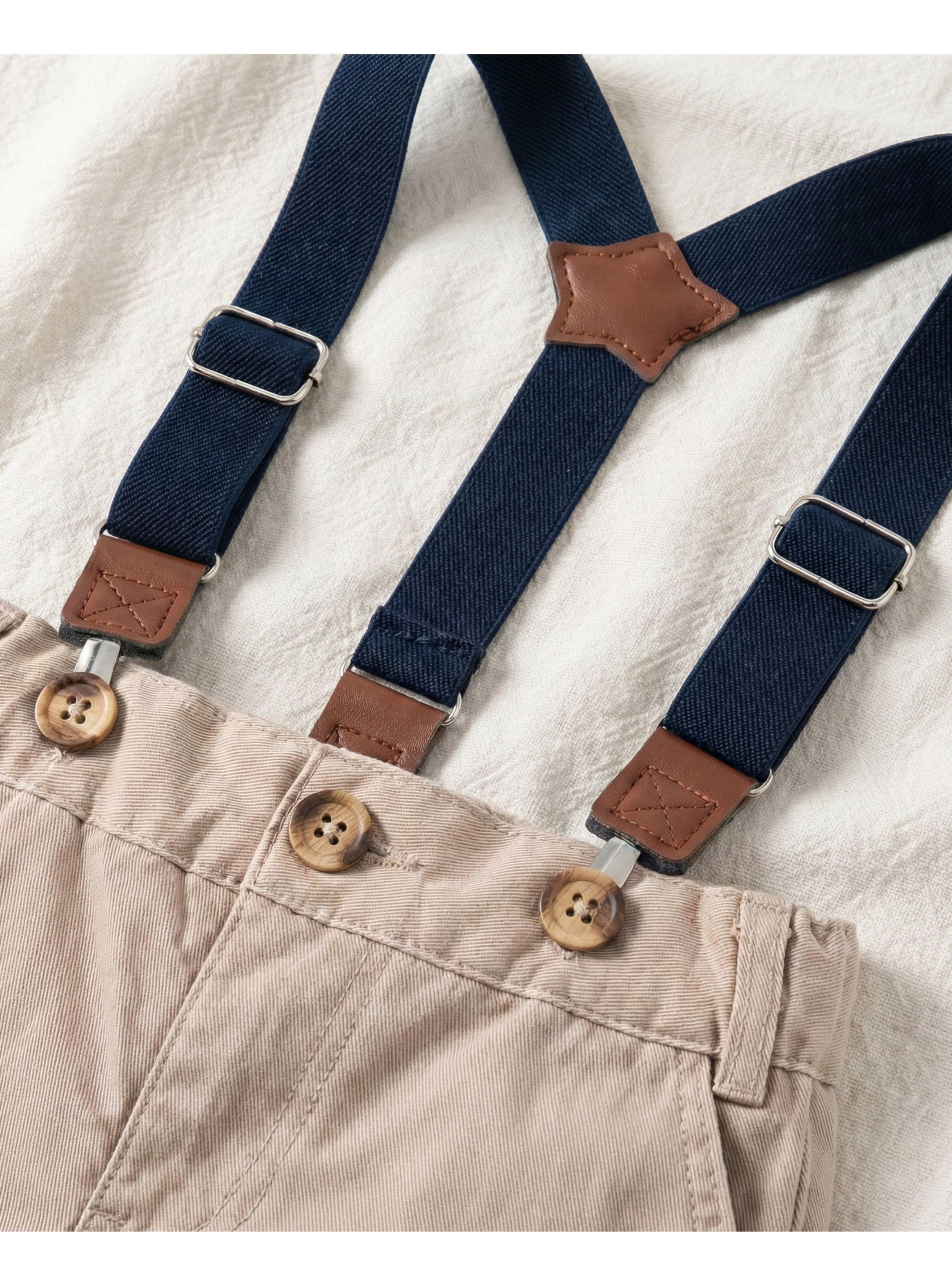 CONJUNTO BEBE NIÑO PEQUEÑA LUZ SHORT Y CAMISA- BODY ESTILO CABALLERO-3