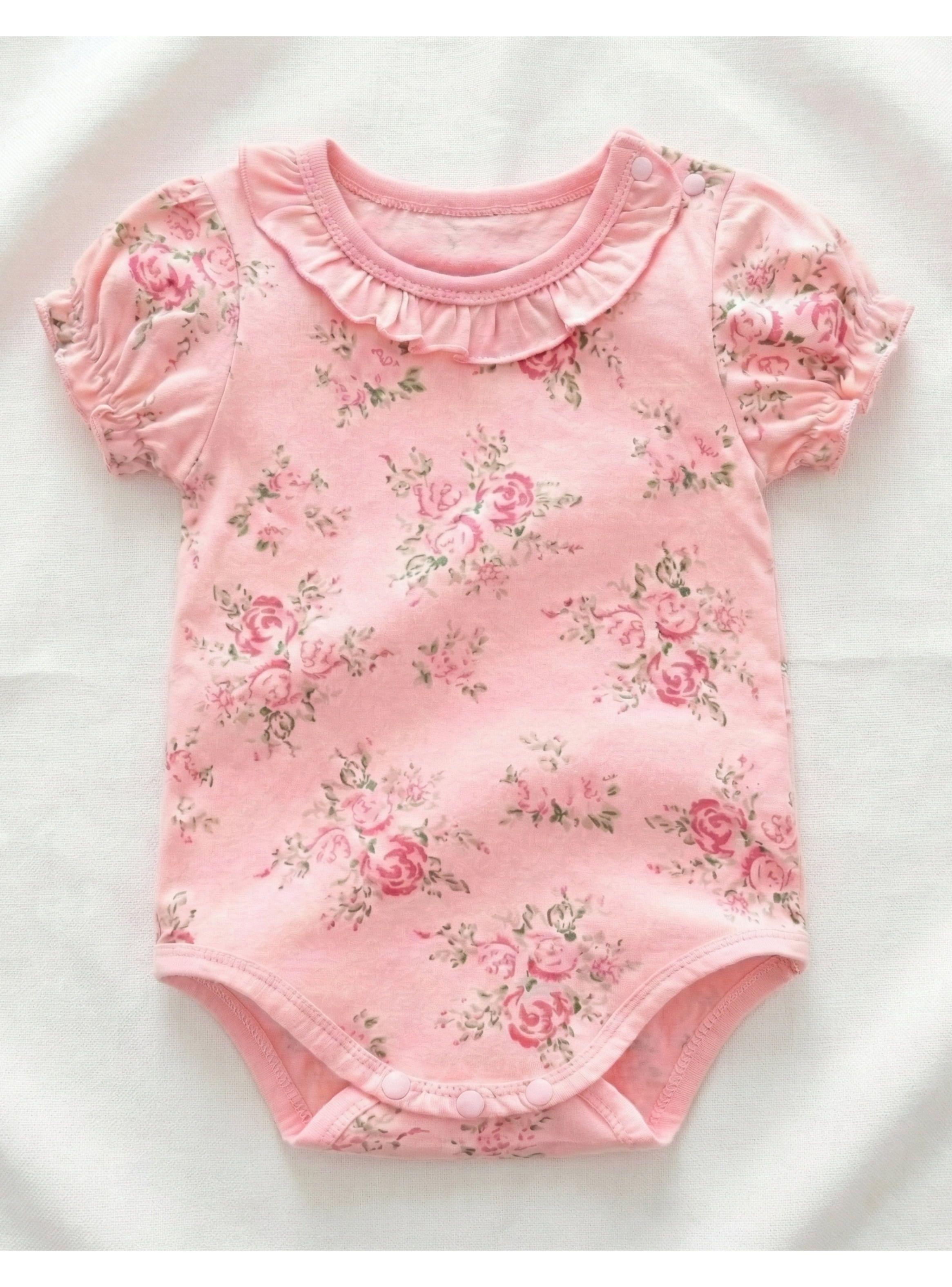 BODY BEBE NIÑA PEQUEÑA LUZ FLOREADO ALGODON-2