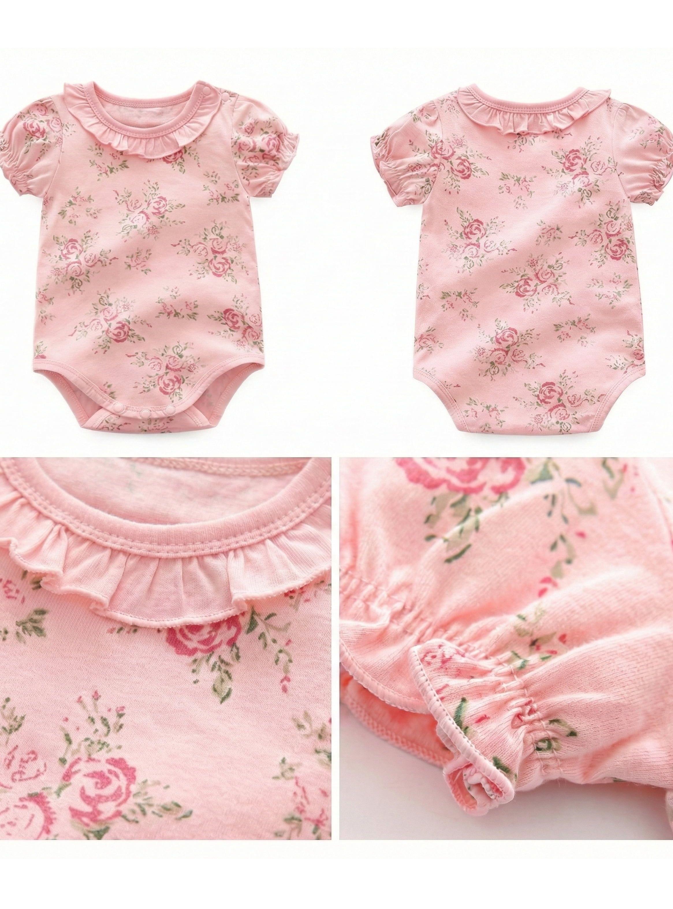 BODY BEBE NIÑA PEQUEÑA LUZ FLOREADO ALGODON-3