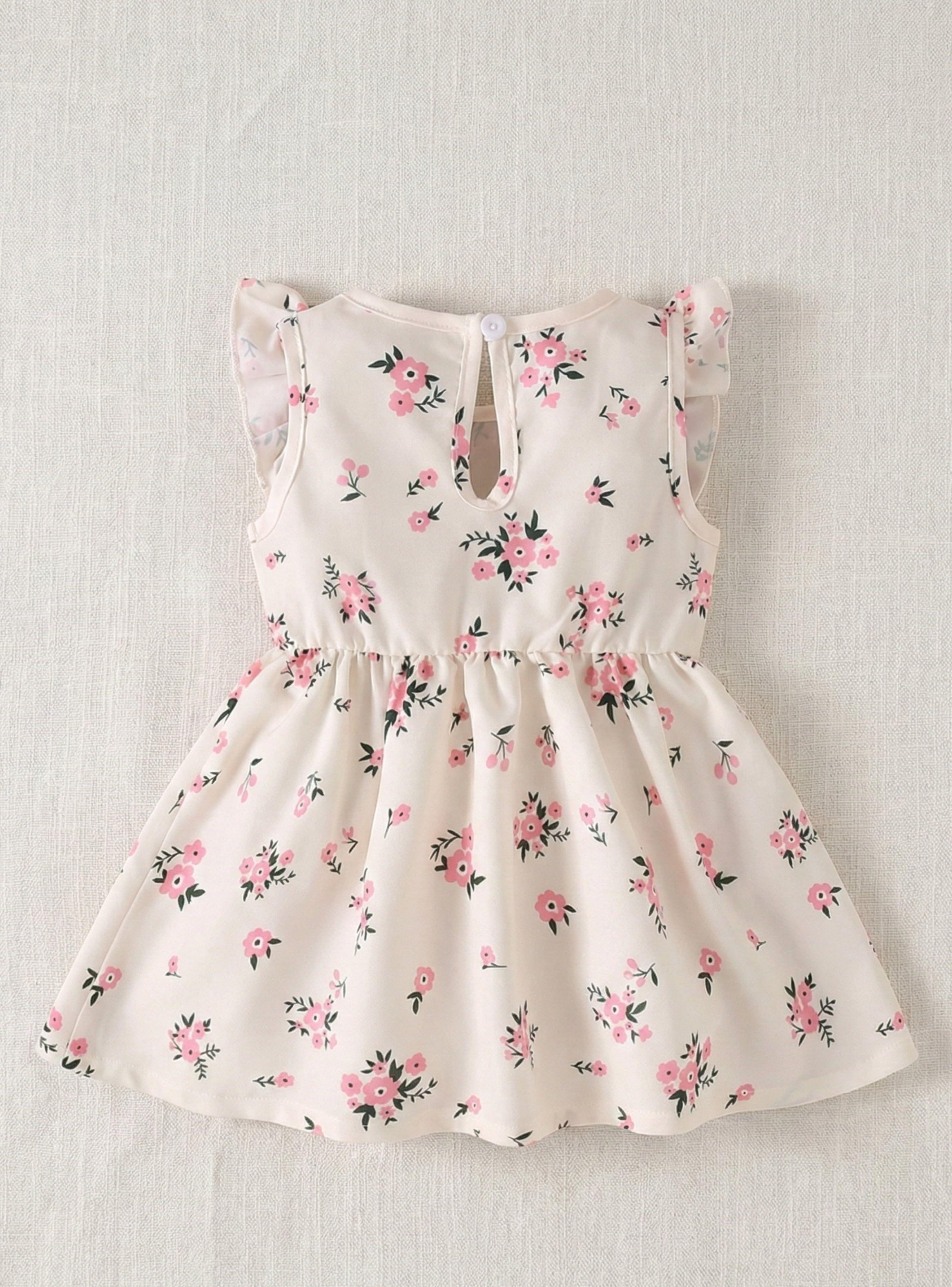 VESTIDO BEBE NIÑA PEQUEÑA LUZ FLOREADO BLANCO-2