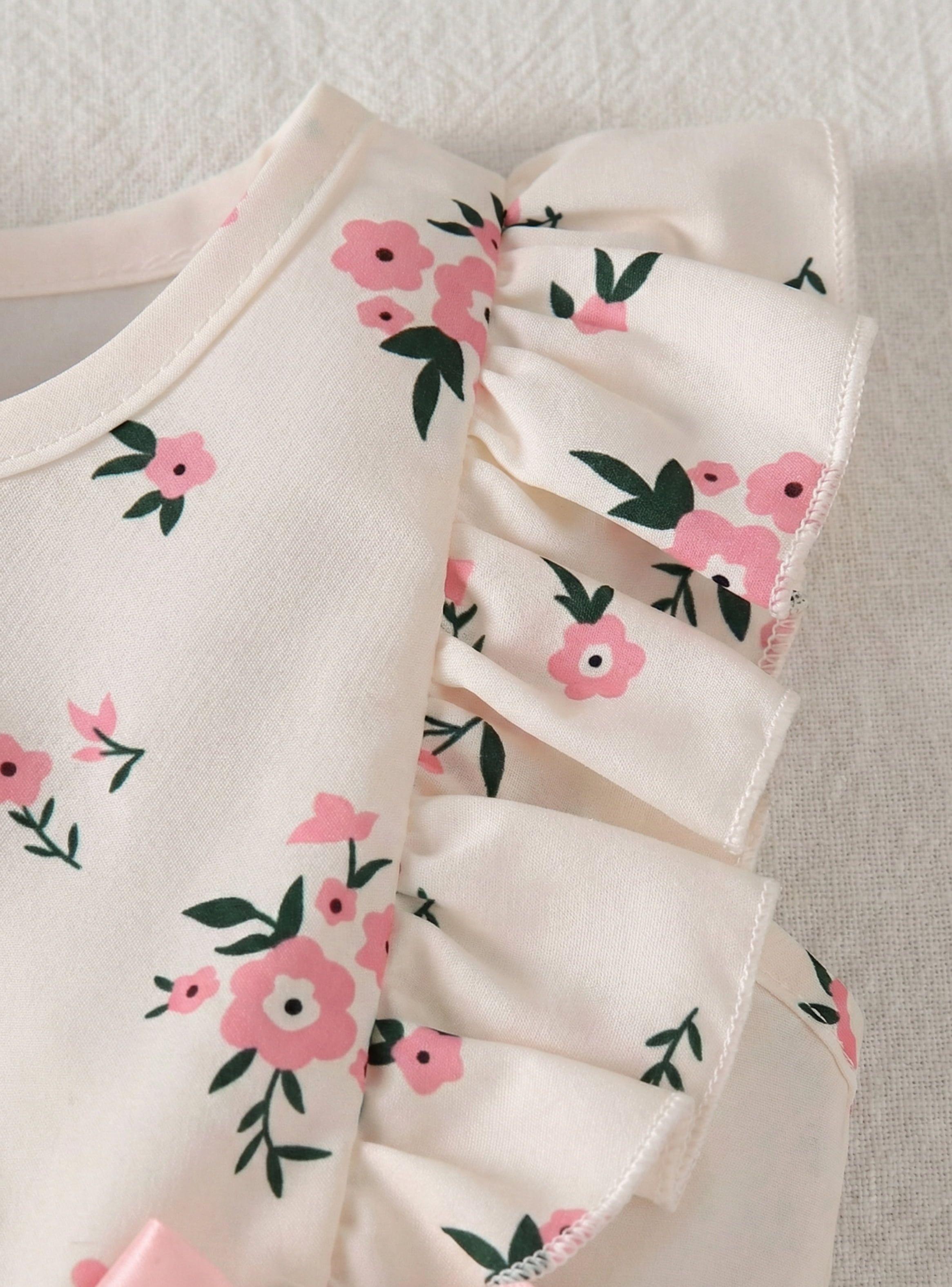 VESTIDO BEBE NIÑA PEQUEÑA LUZ FLOREADO BLANCO-3