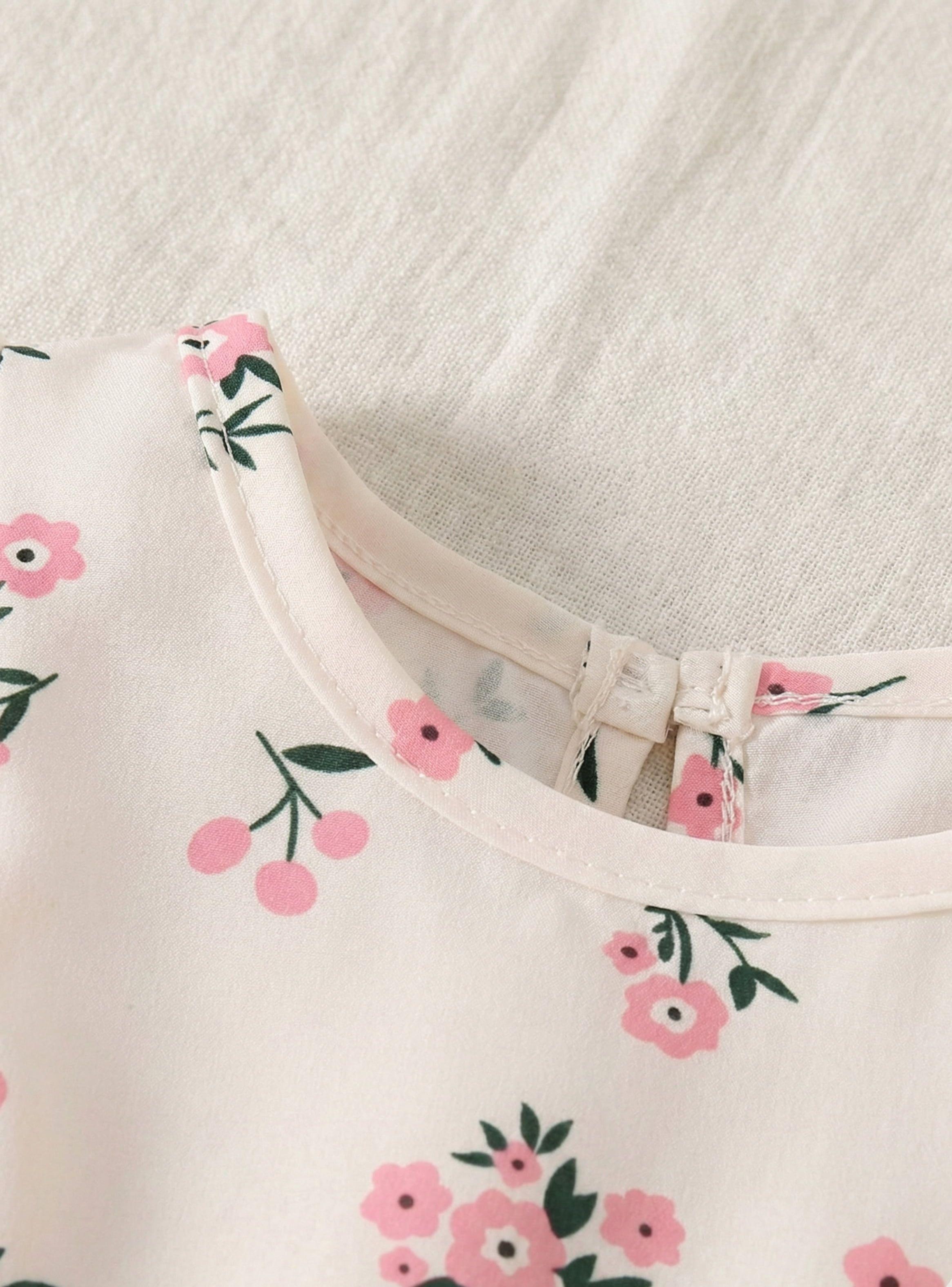 VESTIDO BEBE NIÑA PEQUEÑA LUZ FLOREADO BLANCO-4