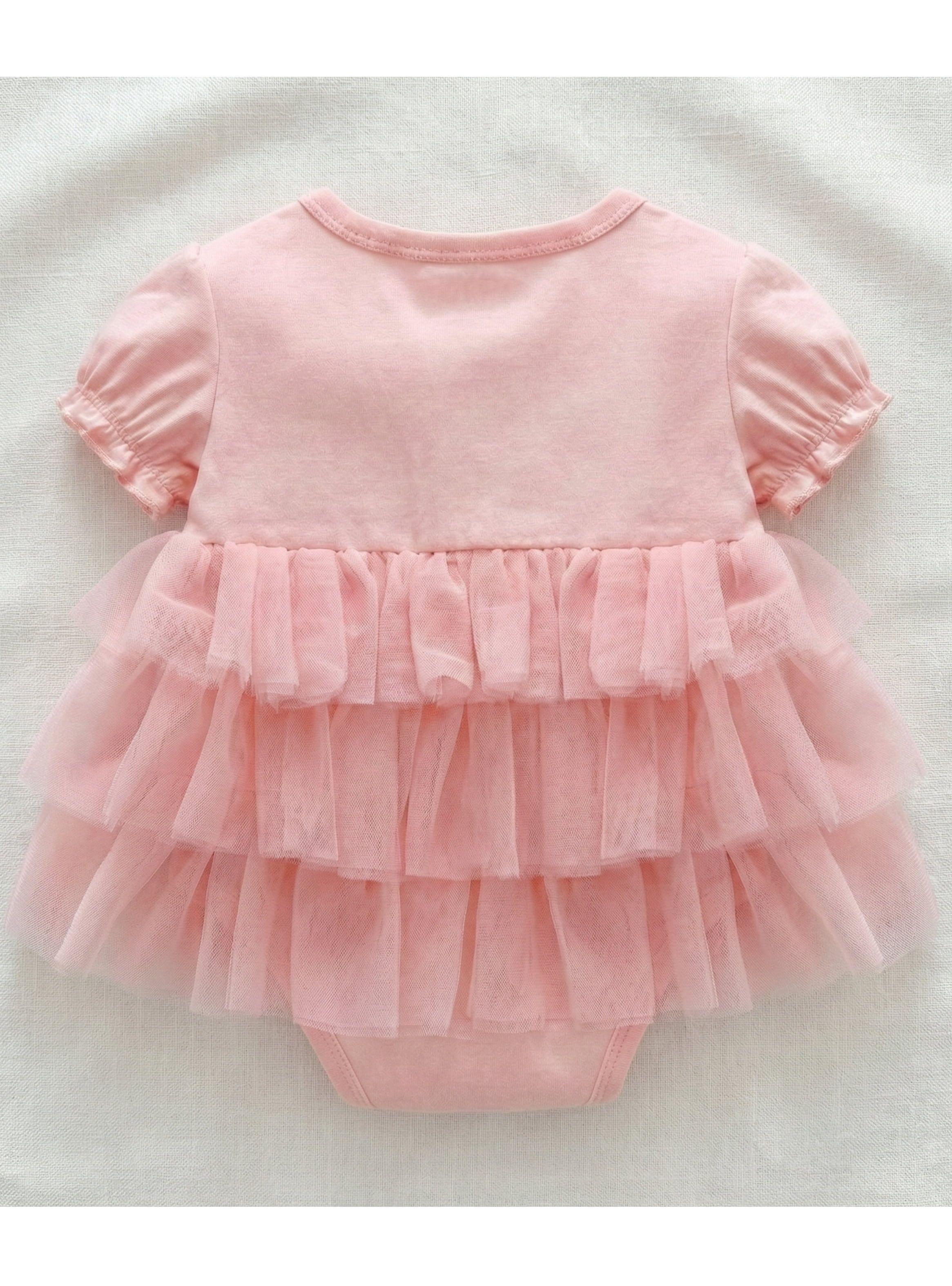 VESTIDO BEBE NIÑA PEQUEÑA LUZ ALGODON BAUTIZO-3