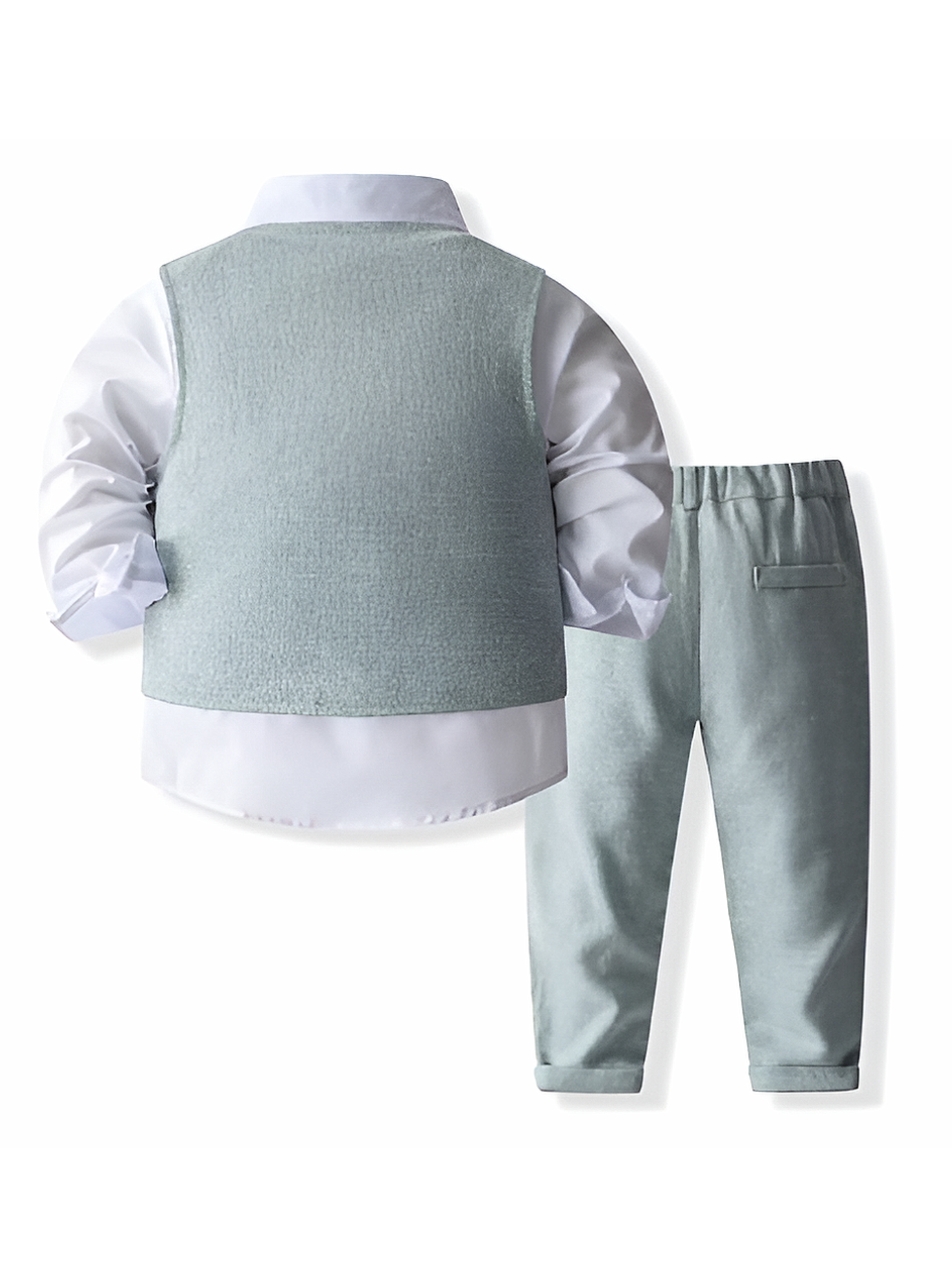 TERNO BEBÉ NIÑO PEQUEÑA LUZ VERDE TRAJE FORMAL-1