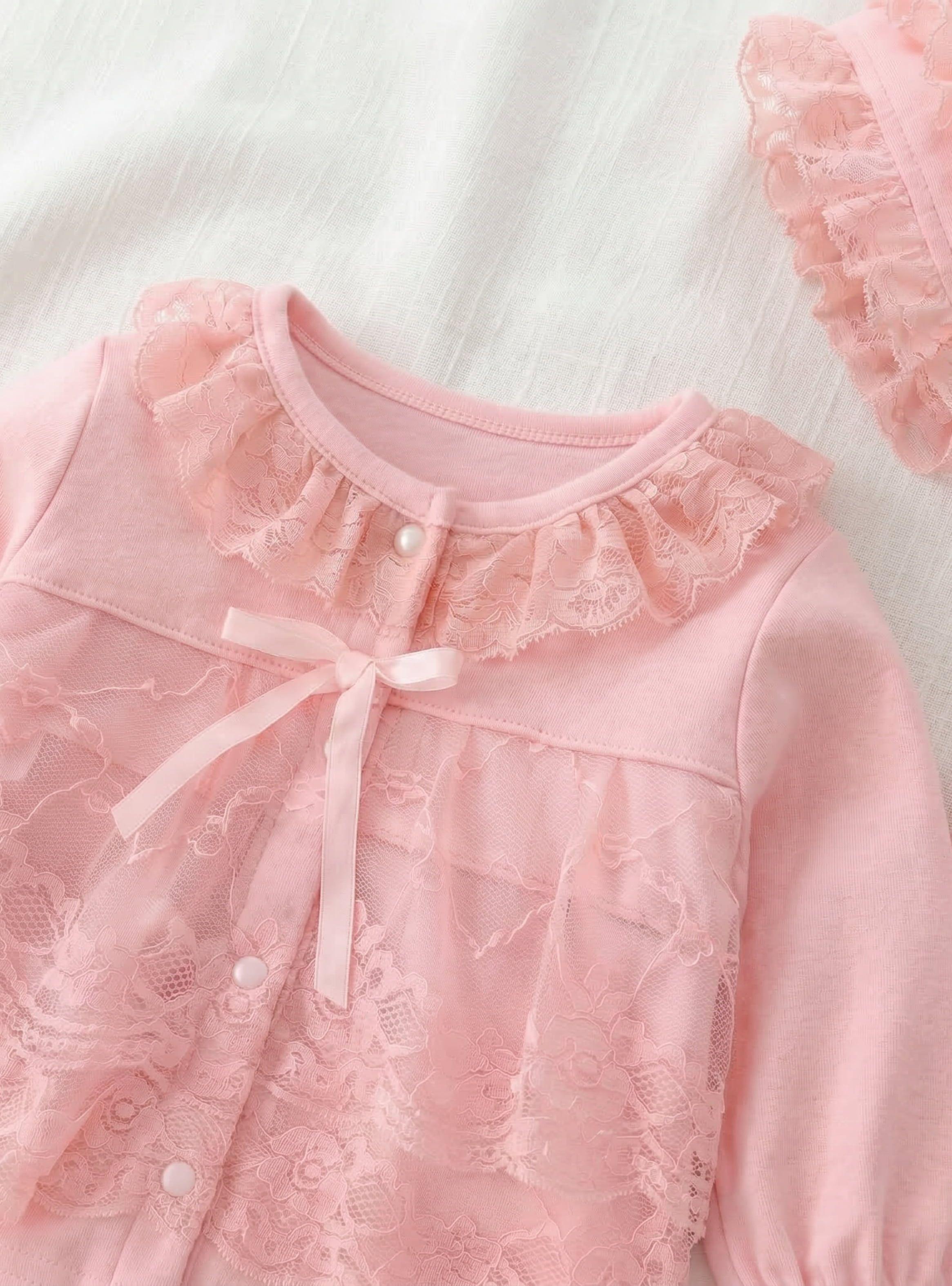 CONJUNTO BEBÉ NIÑA PEQUEÑA LUZ ALGODÓN DE 3 PIEZAS-2