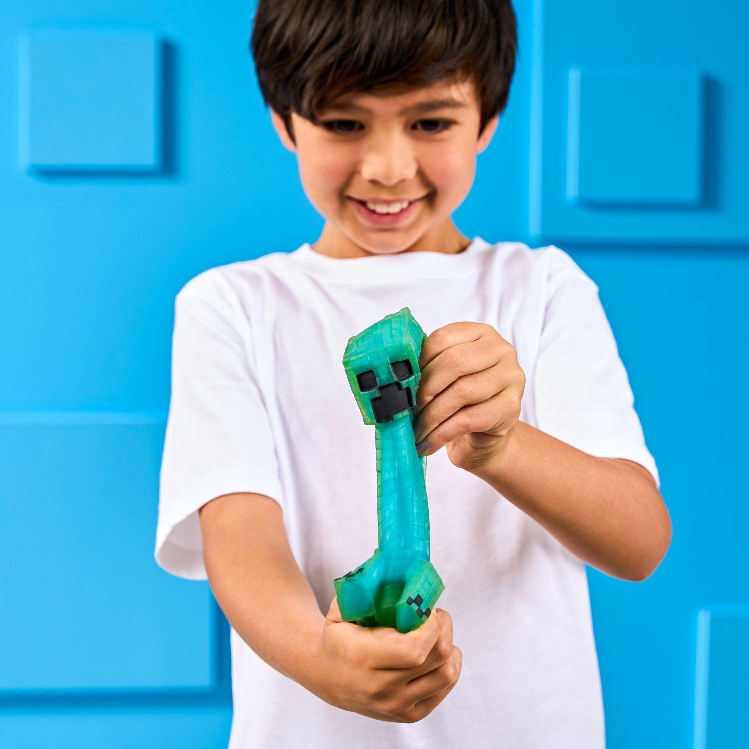 Figura Goo Jit Zu Minecraft Charged Creeper Estirable-3