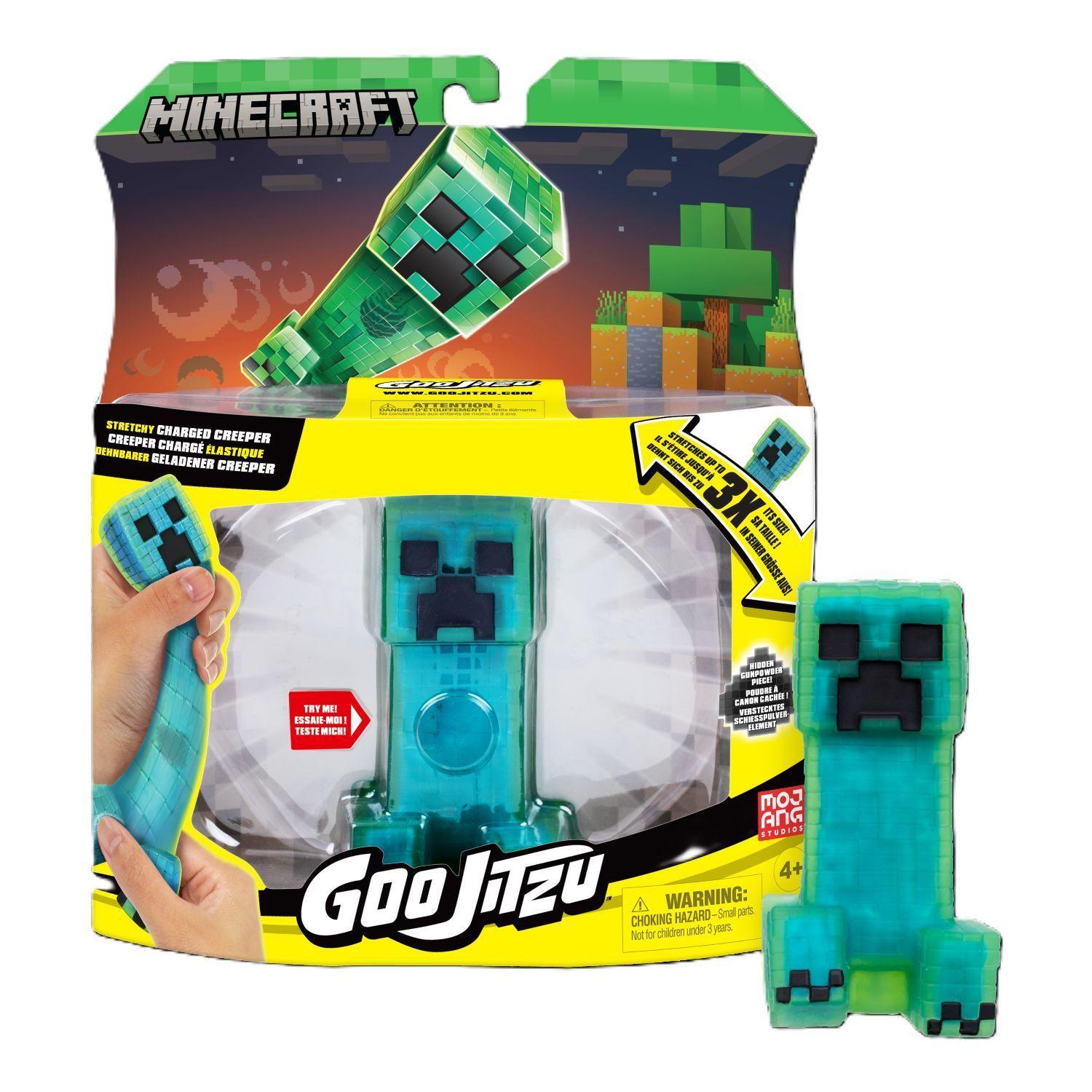 Figura Goo Jit Zu Minecraft Charged Creeper Estirable-4