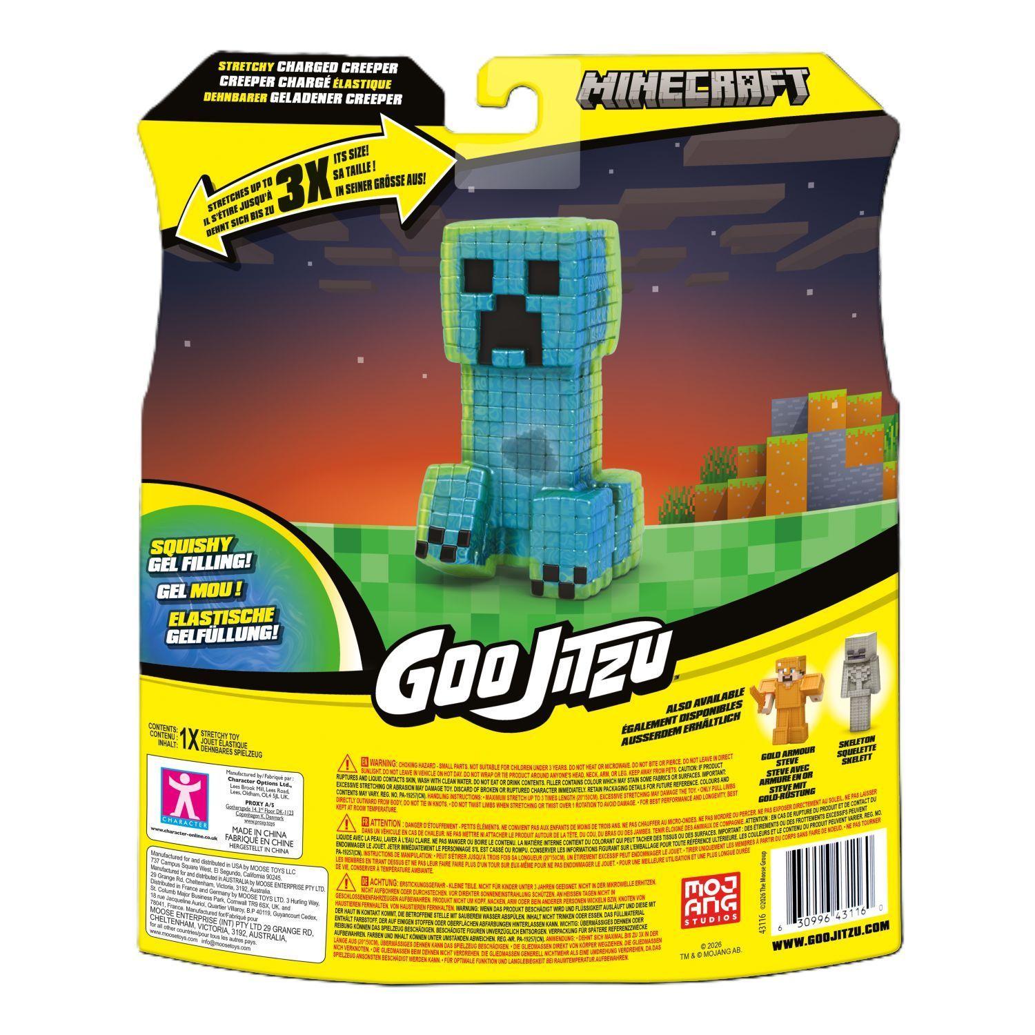 Figura Goo Jit Zu Minecraft Charged Creeper Estirable-5