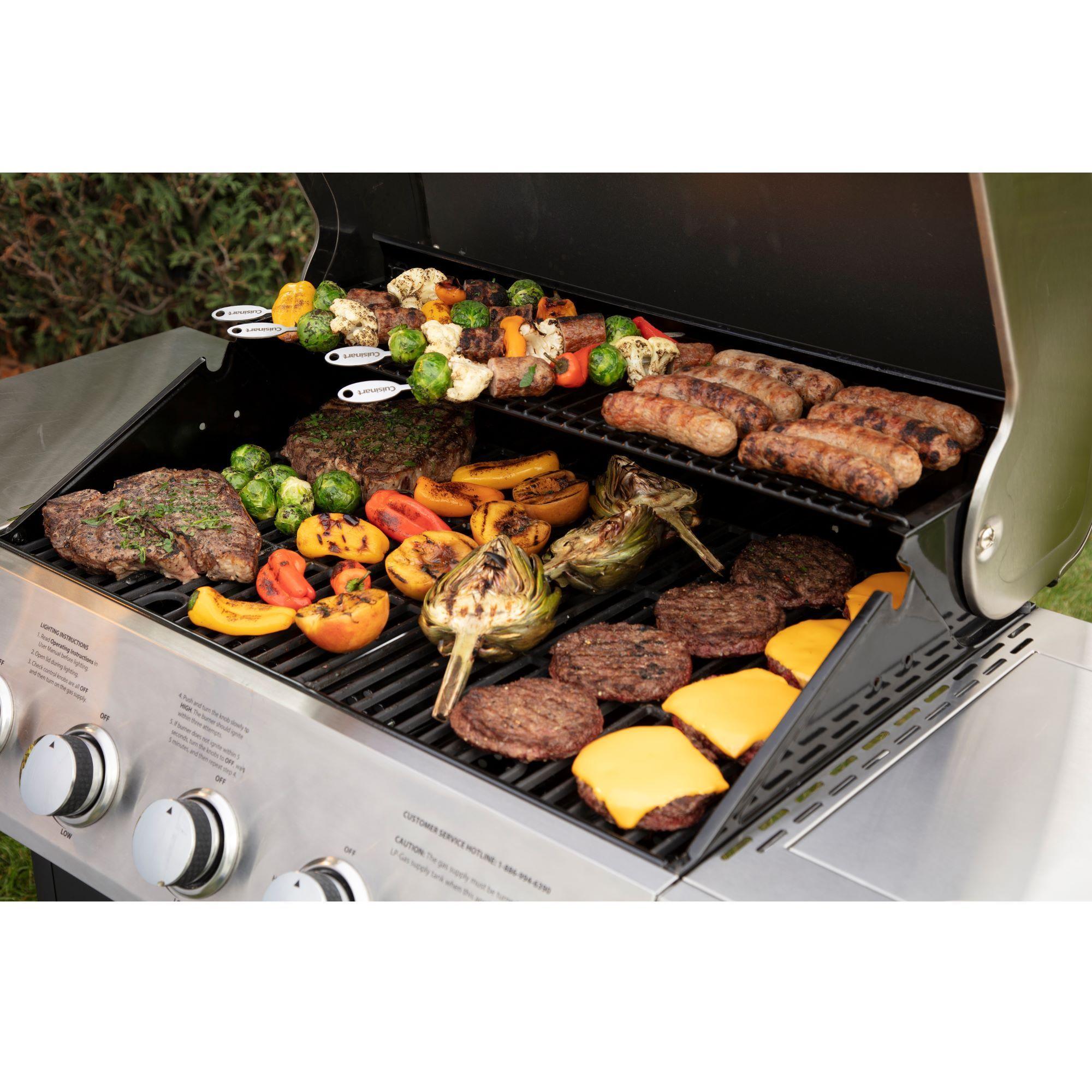 Parrilla a gas de 5 quemadores con quemador lateral CGG-8500-6