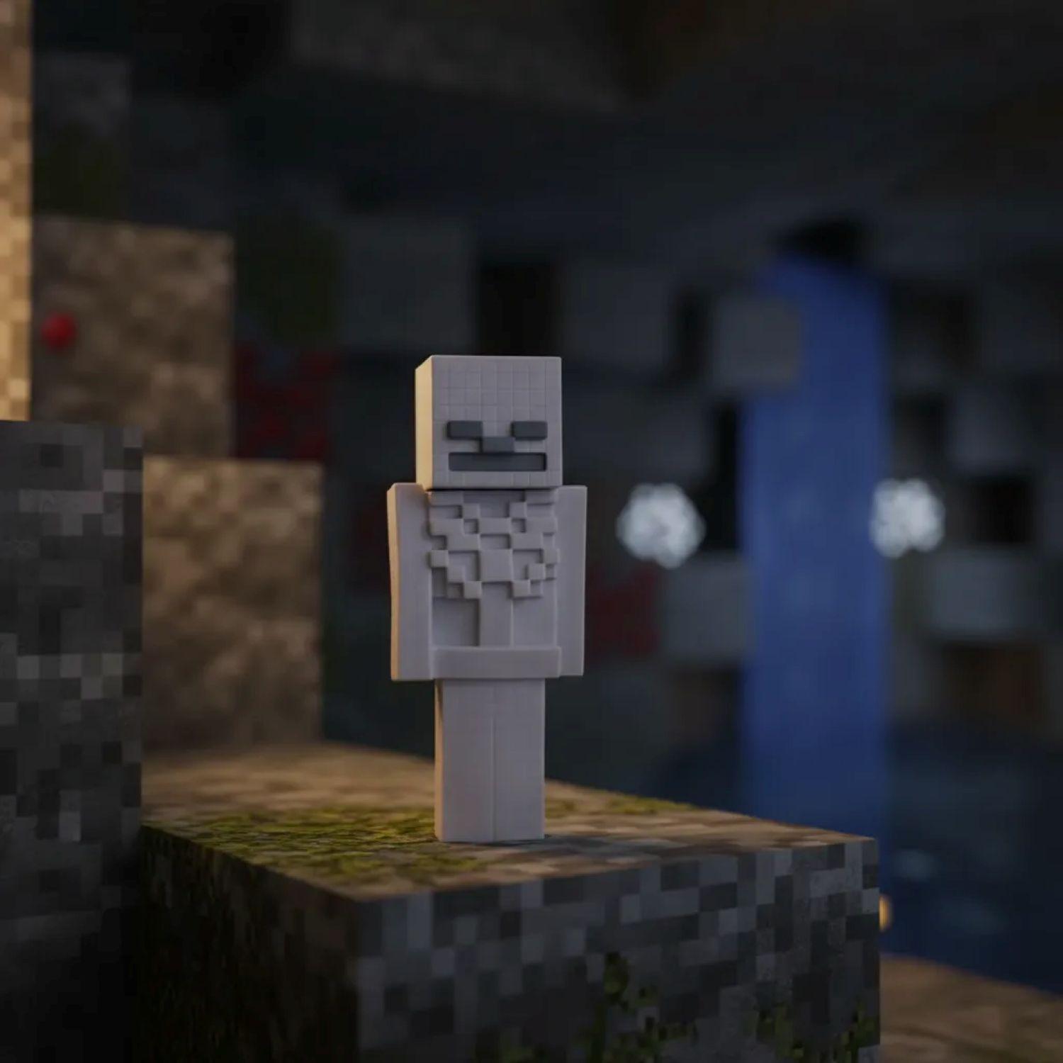 Goo Jit Zu Minecraft Crunchy Skeleton Figura El stica-3