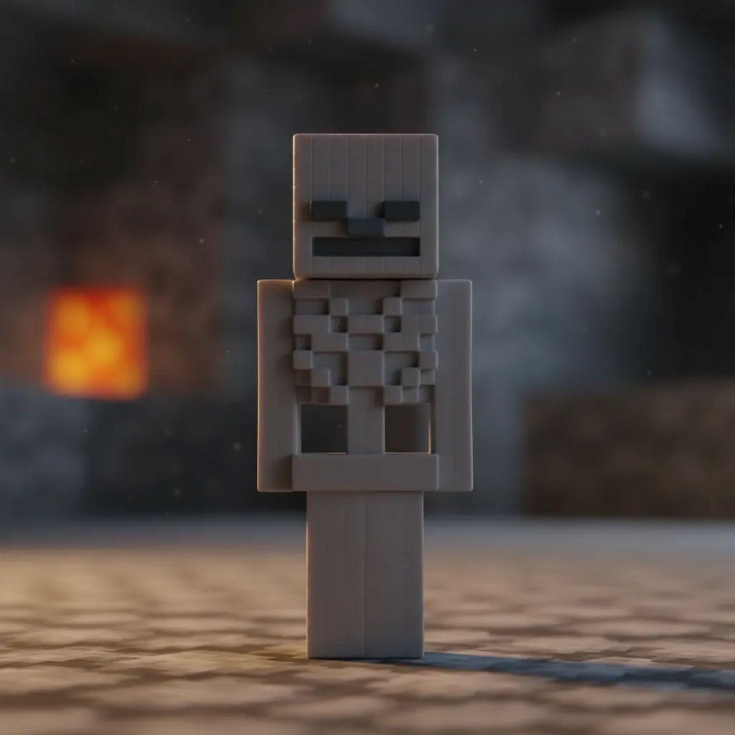 Goo Jit Zu Minecraft Crunchy Skeleton Figura El stica-5