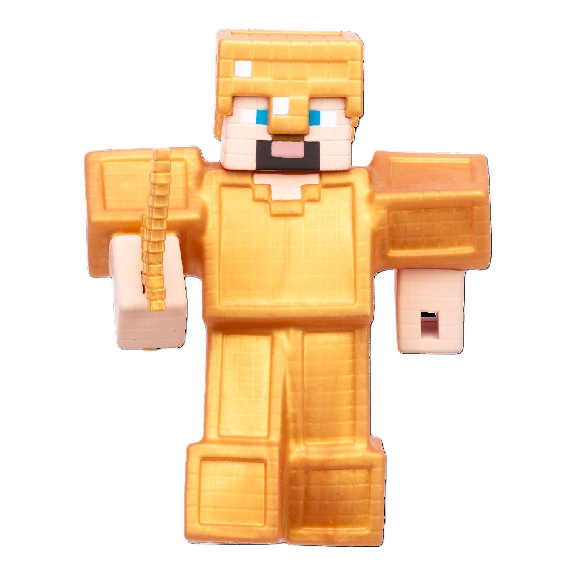 Figura Goo Jit Zu Minecraft Gold Armour Steve Estirable-0