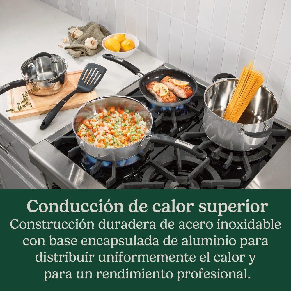 Bateria de Cocina de Acero Inoxidable 12 piezas de Cuisinart-2
