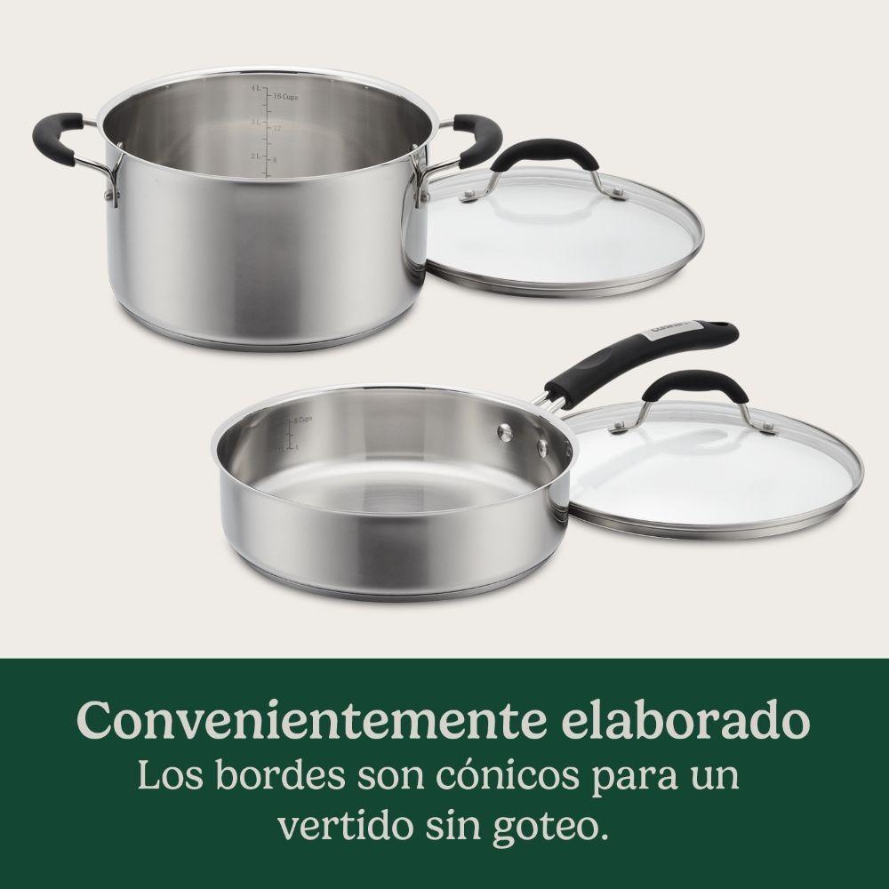 Bateria de Cocina de Acero Inoxidable 12 piezas de Cuisinart-4
