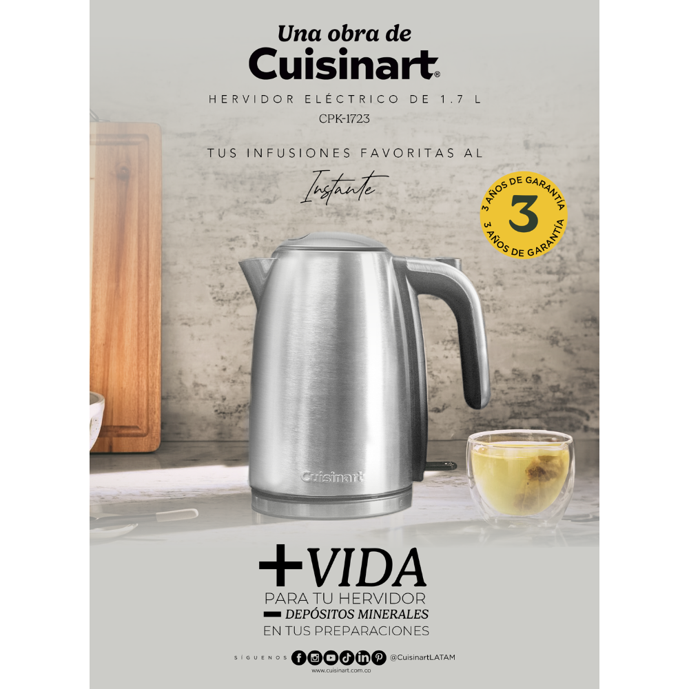 Hervidor Eléctrico De 1,7 litros CPK1723CL-5