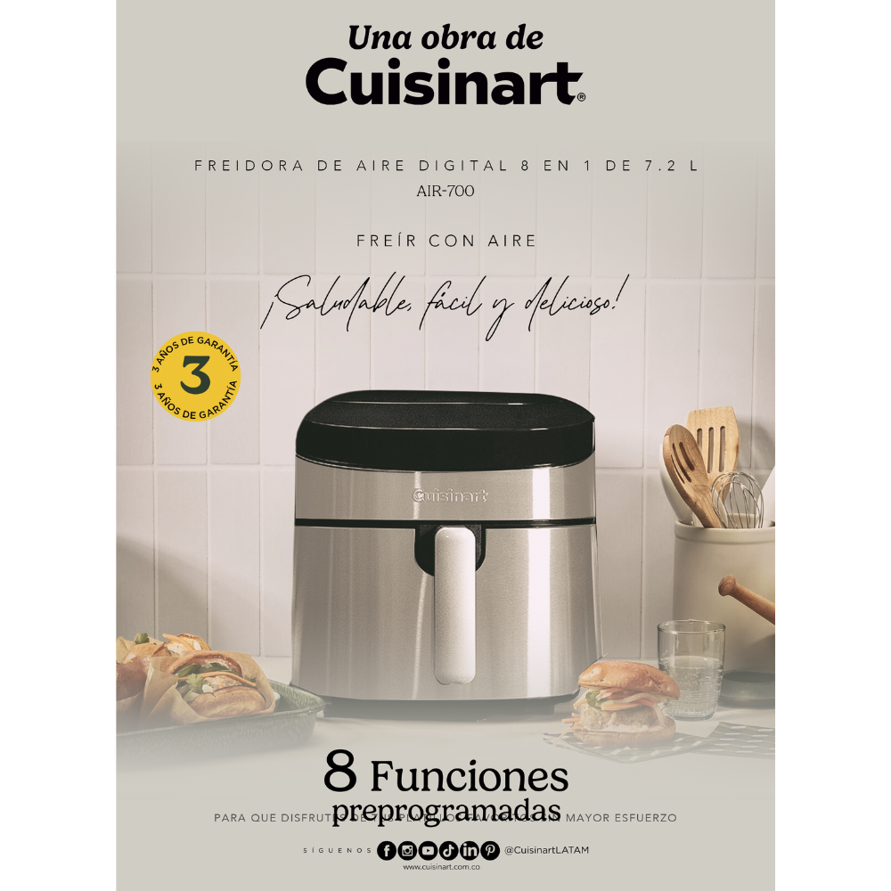 Freidora De Aire Digital 8 En 1 AIR700CL 7,2 lts-5