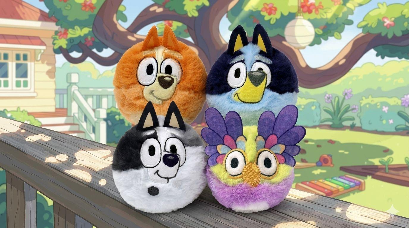 Pack 4 Peluches Bluey Beanie Bouncers Originales-2