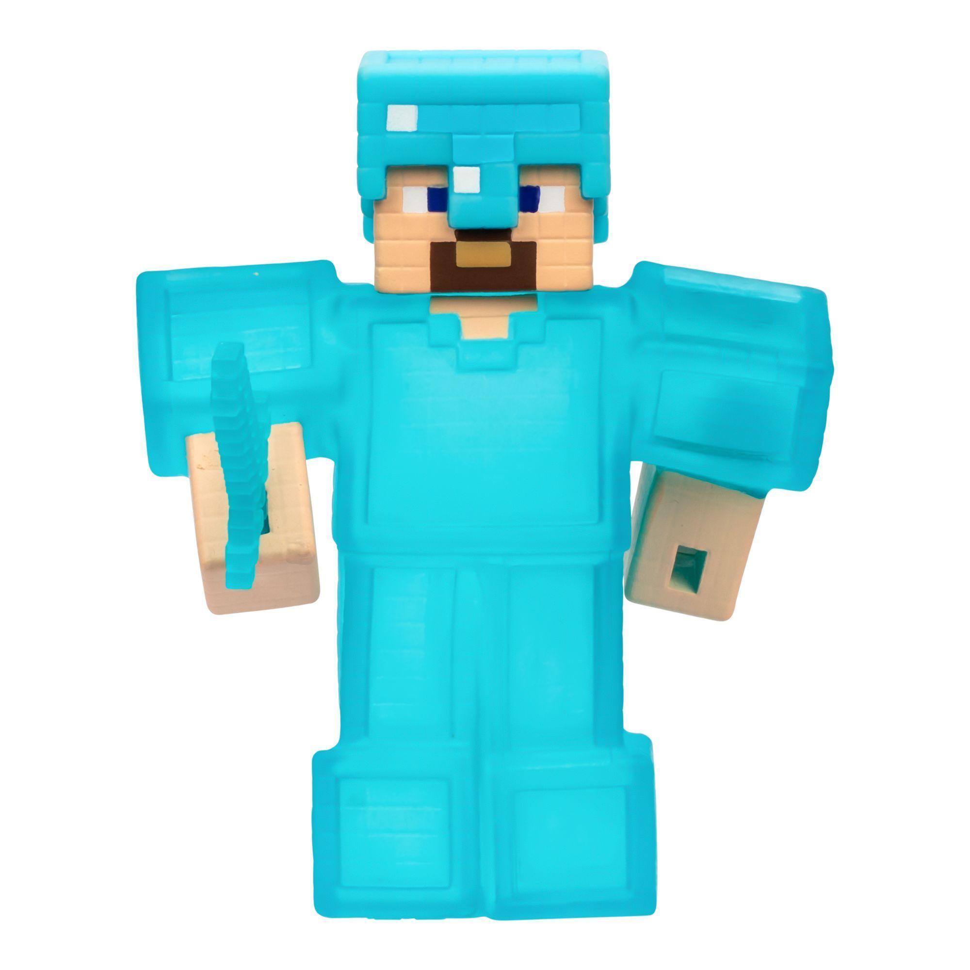 Goo Jit Zu Minecraft Steve Diamante Figura Estirable-2