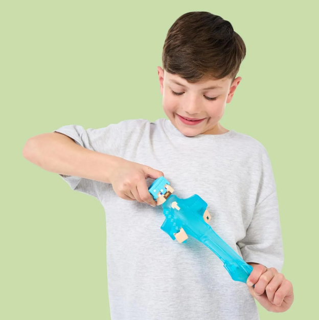 Goo Jit Zu Minecraft Steve Diamante Figura Estirable-4