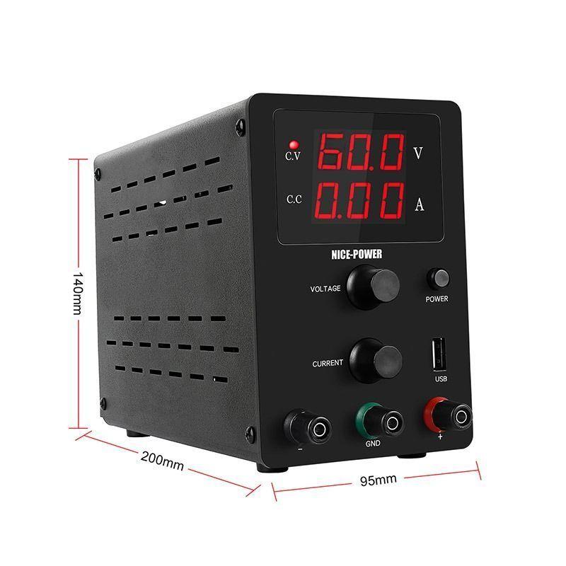 Fuente de poder regulable variable de 0-60V y 0-5A 300W-3