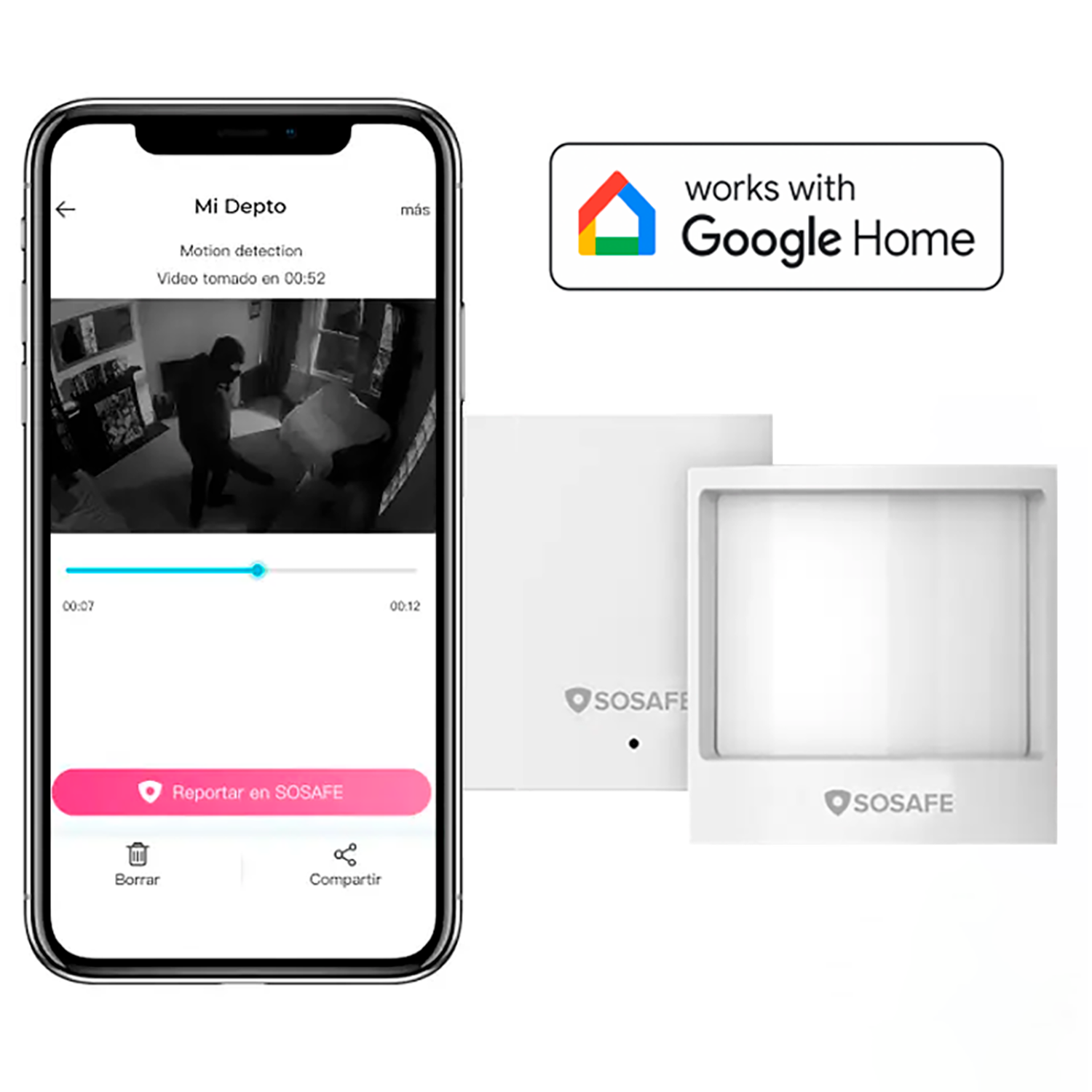 Kit Sensores De Seguridad Wi-fi Smartlab Sosafe Google Home-0