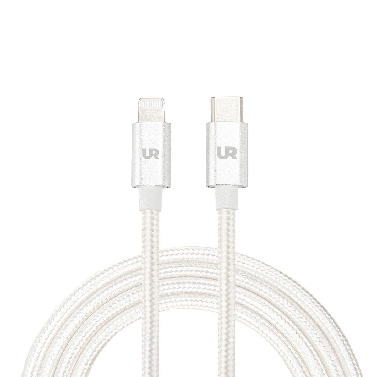 Cable USB-C a Lightning 1,5 M Trenzado Fabric Shining White-1