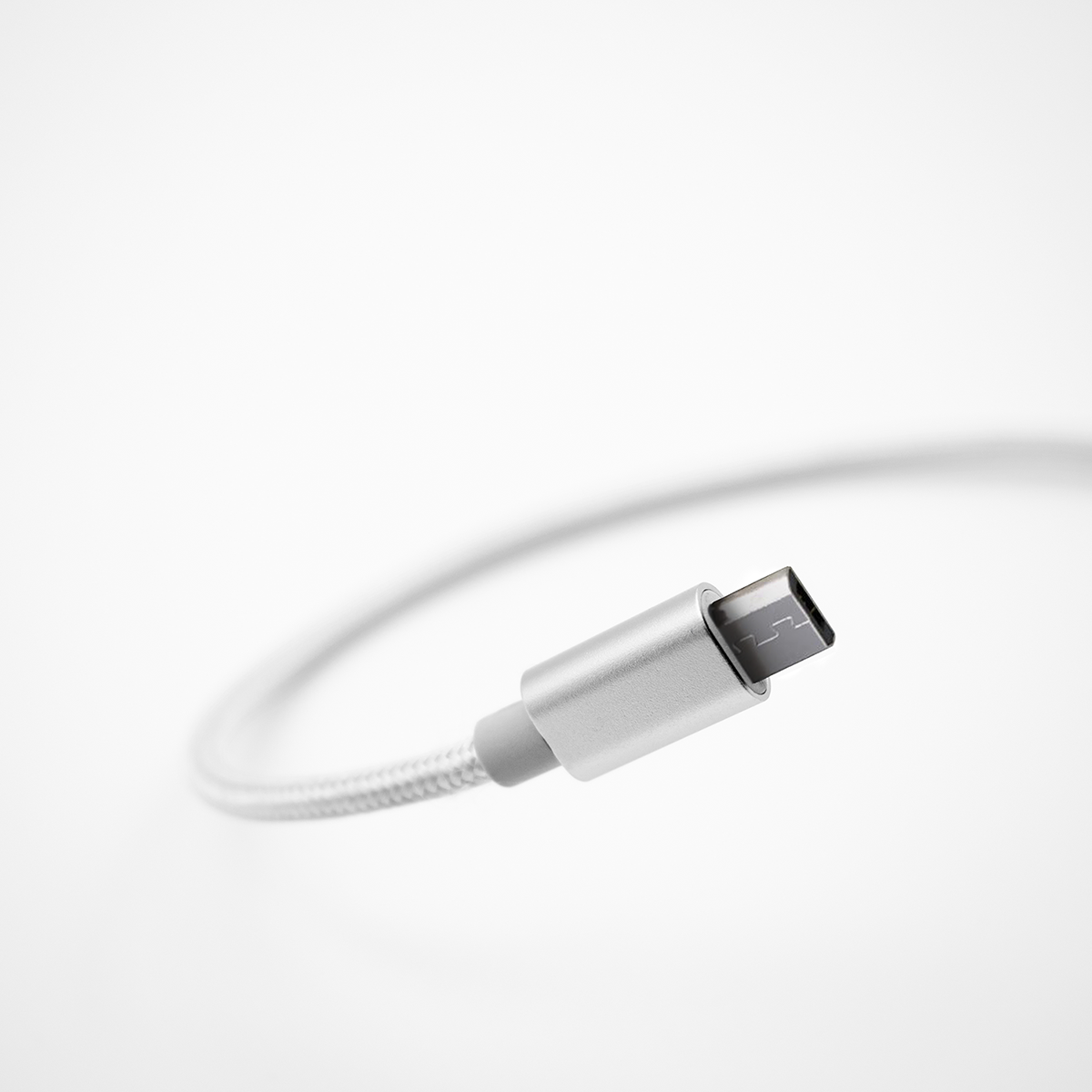 Cable USB a Micro USB 1 M Trenzado Fabric Silver Urbano-2