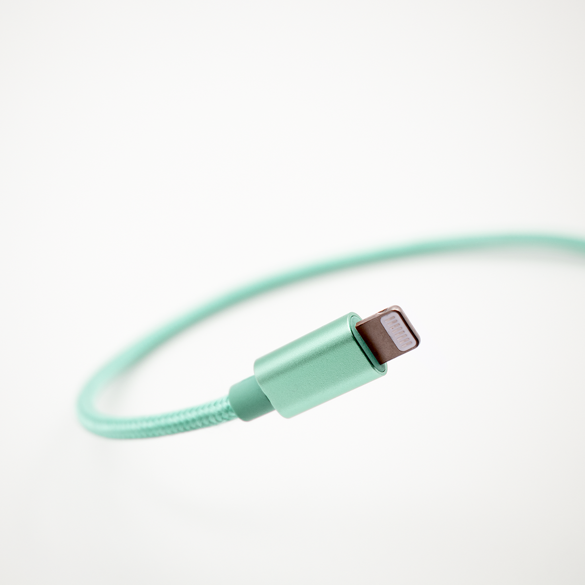Cable USB a Lightning 1 M Trenzado Fabric Verde Menta Urbano-2