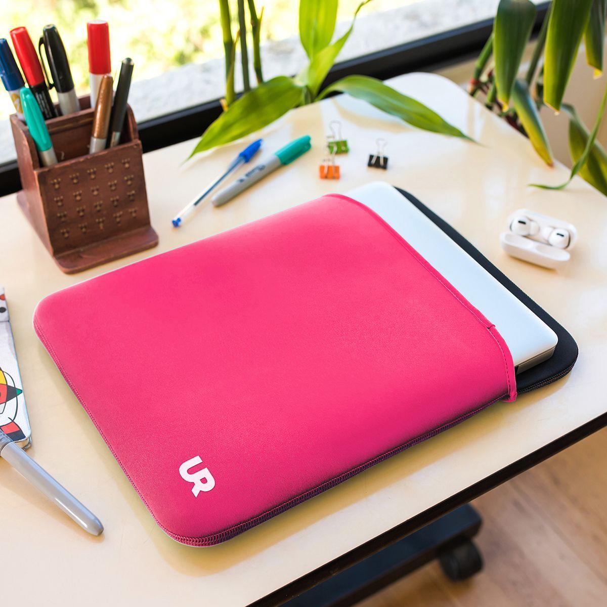 Funda Notebook Reversible Fucsia Negro 14 pulgadas Urbano-2