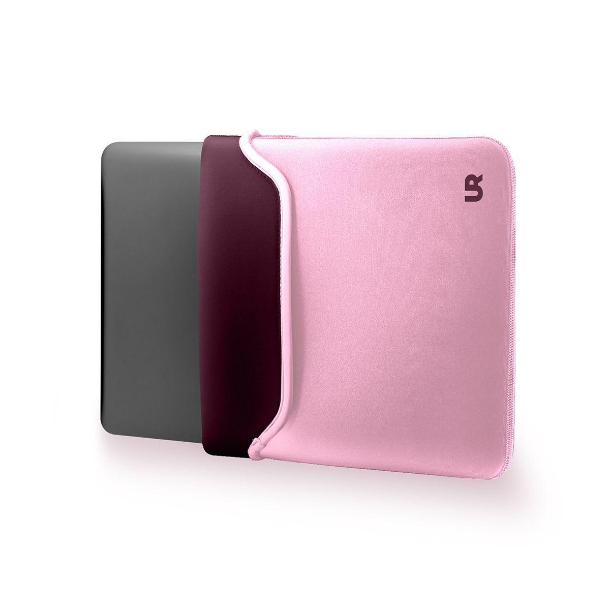 Funda Notebook Reversible Burdeo Rosa 15 pulgadas Urbano-0