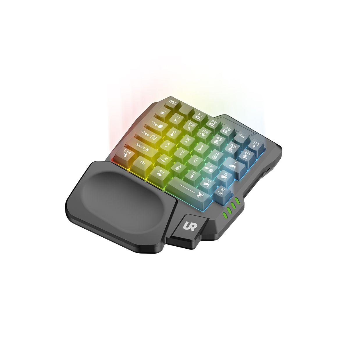 Teclado Gamer Una Mano Retroiluminado RGB Urbano-2