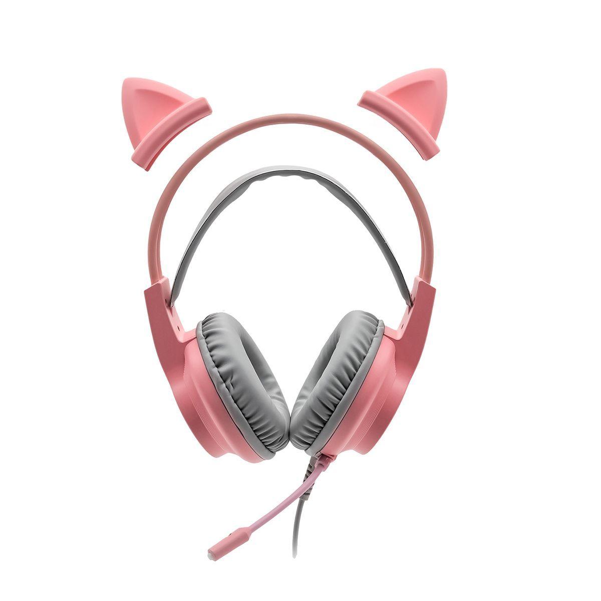 Audífonos Gamer Orejas de Gato con Luz RGB y micrófono-2