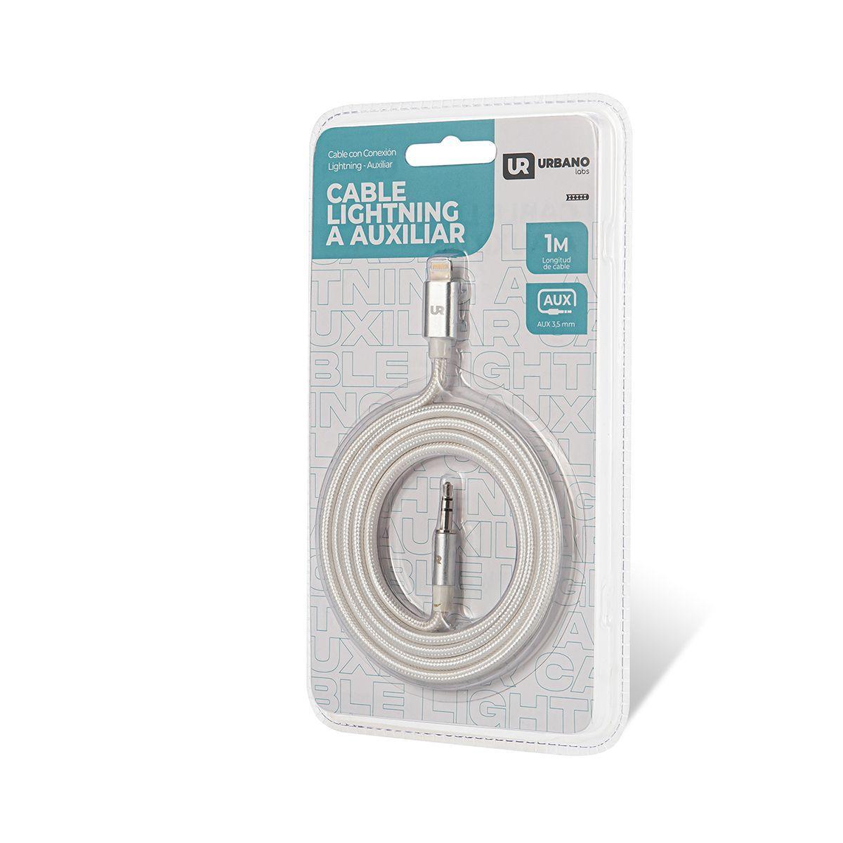 Cable Lightning a Auxiliar Shining White Aux 1 M Urbano-3