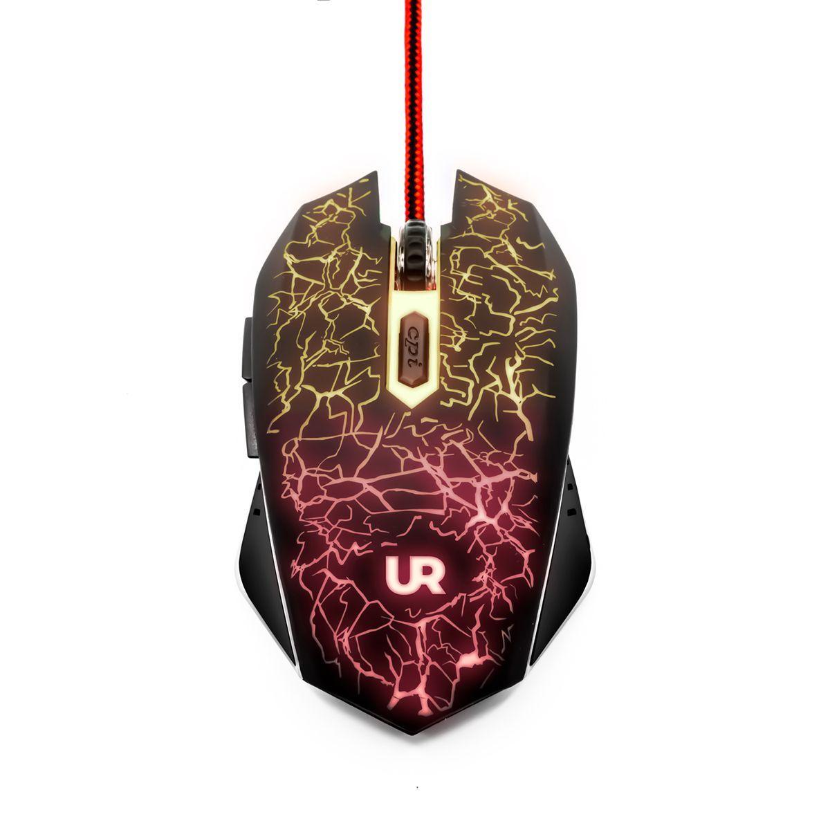 Mouse Gamer Retroiluminado 6 Botones DPI Ajustable Urbano-1