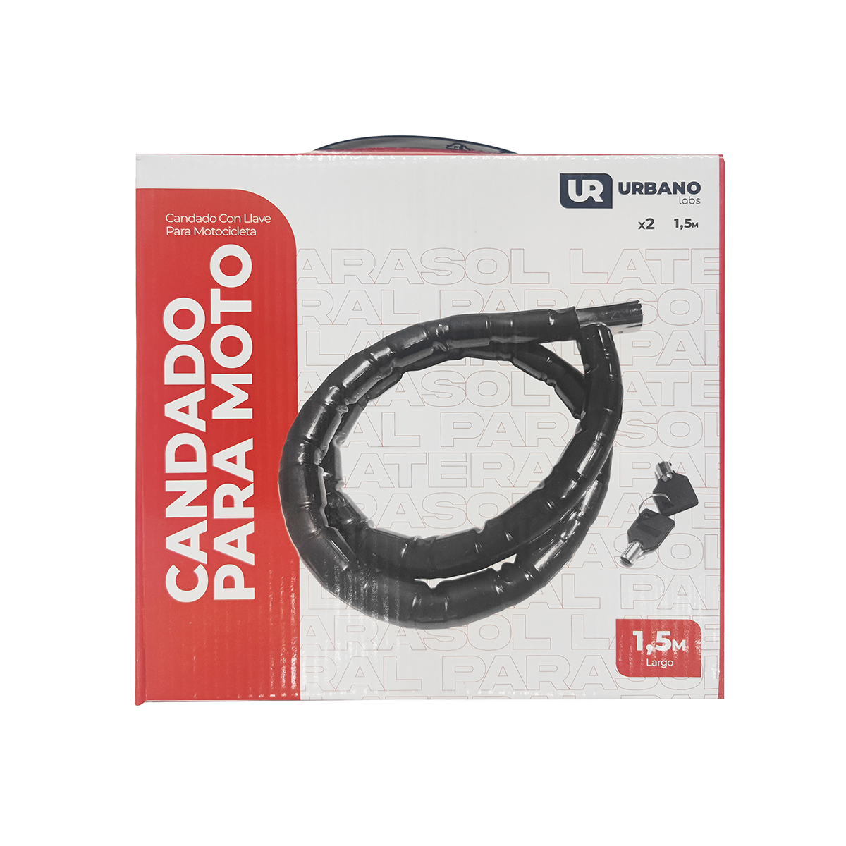 Candado de motocicleta Negro-4