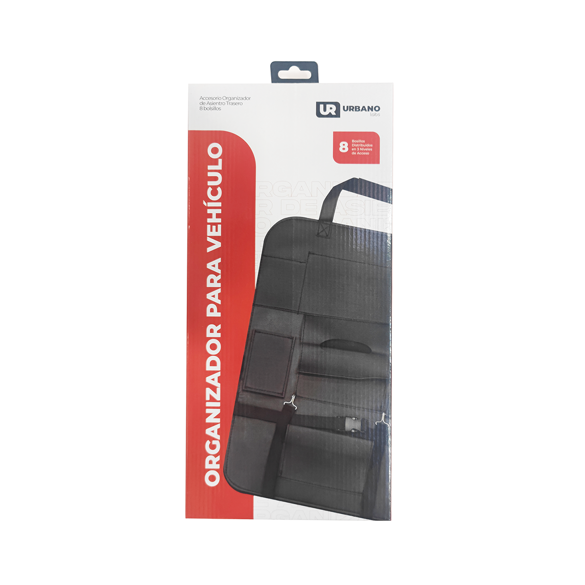 Organizador de asiento trasero para autos Negro-3