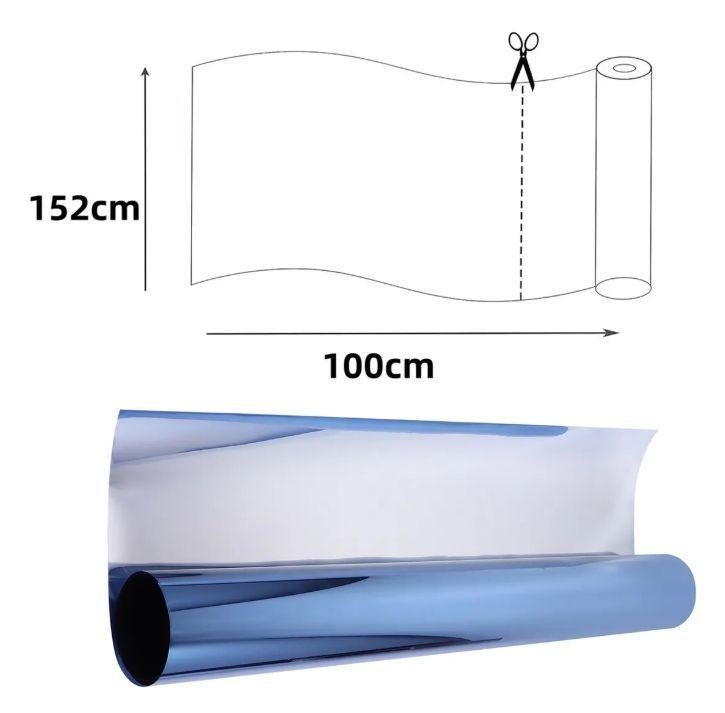 Vinilo Espejo Silver Blue para Ventanas 1 52 m x 1 m Privacidad y Control Solar-6