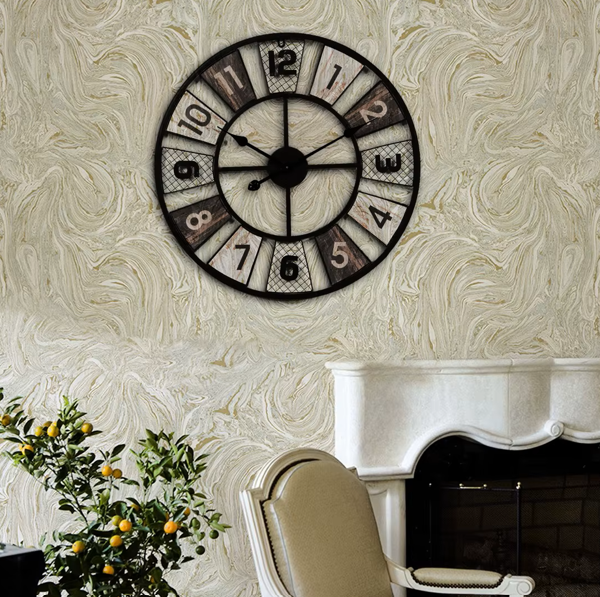 Reloj de Pared Vintage de Metal 60 cm Dise o Americano-8